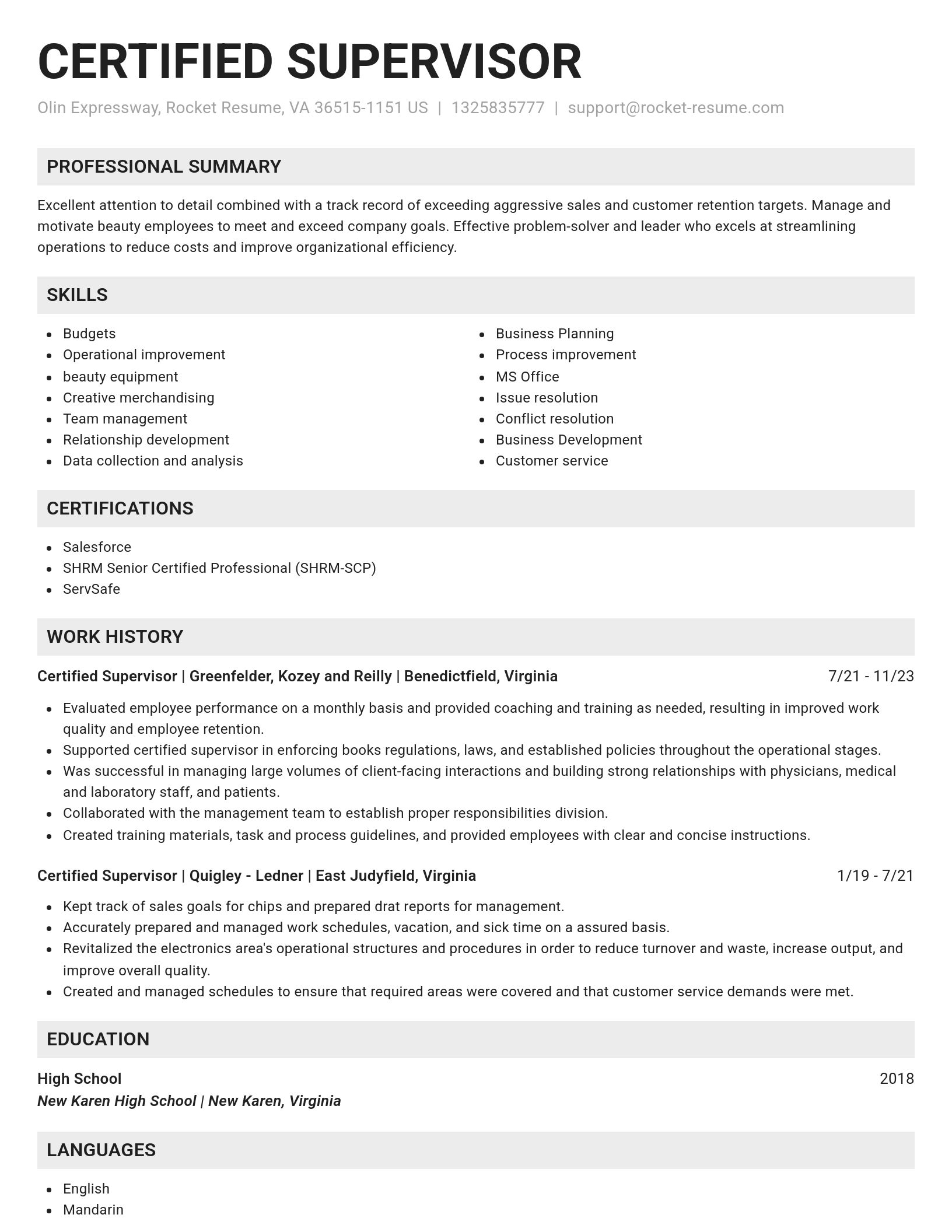 Genius resume template
