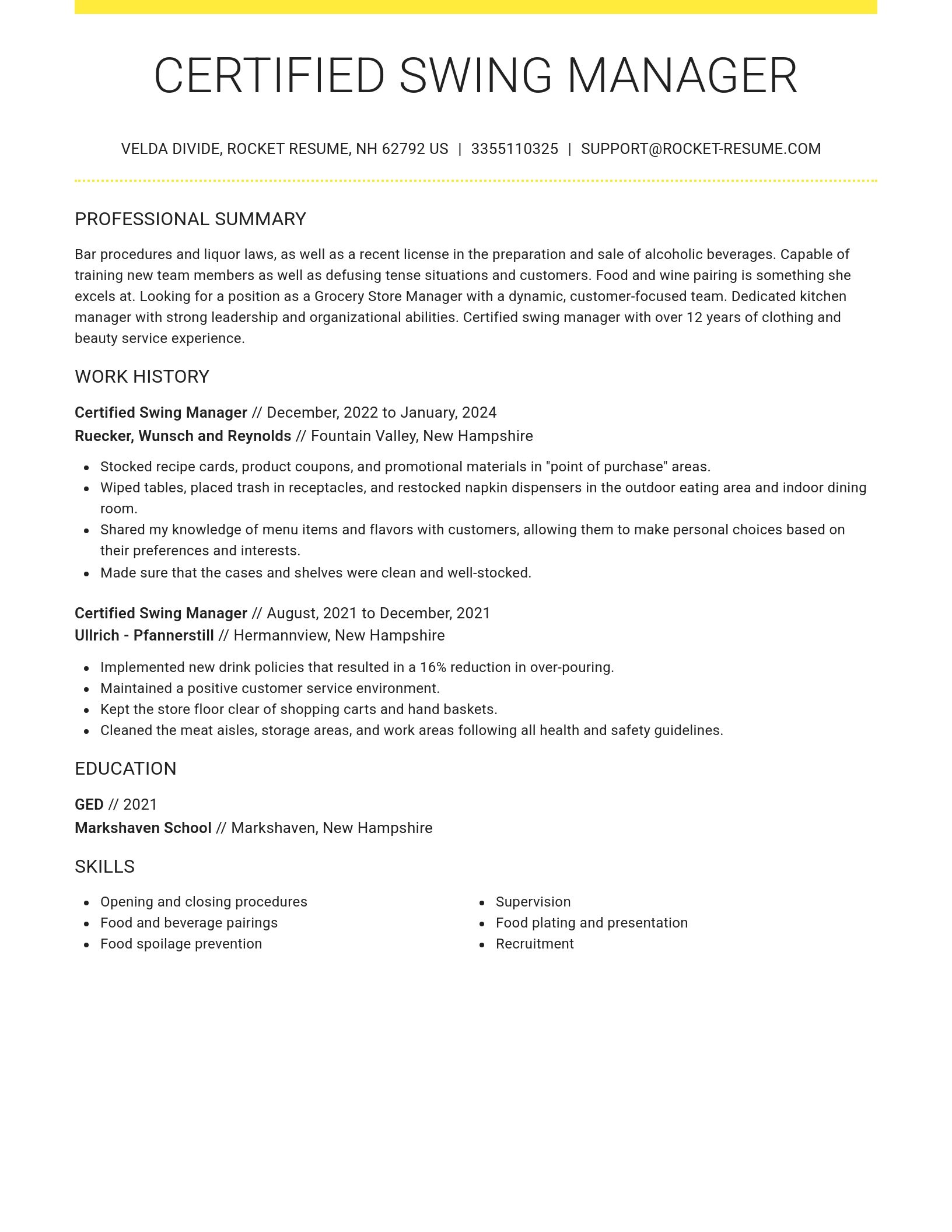 Grand resume template