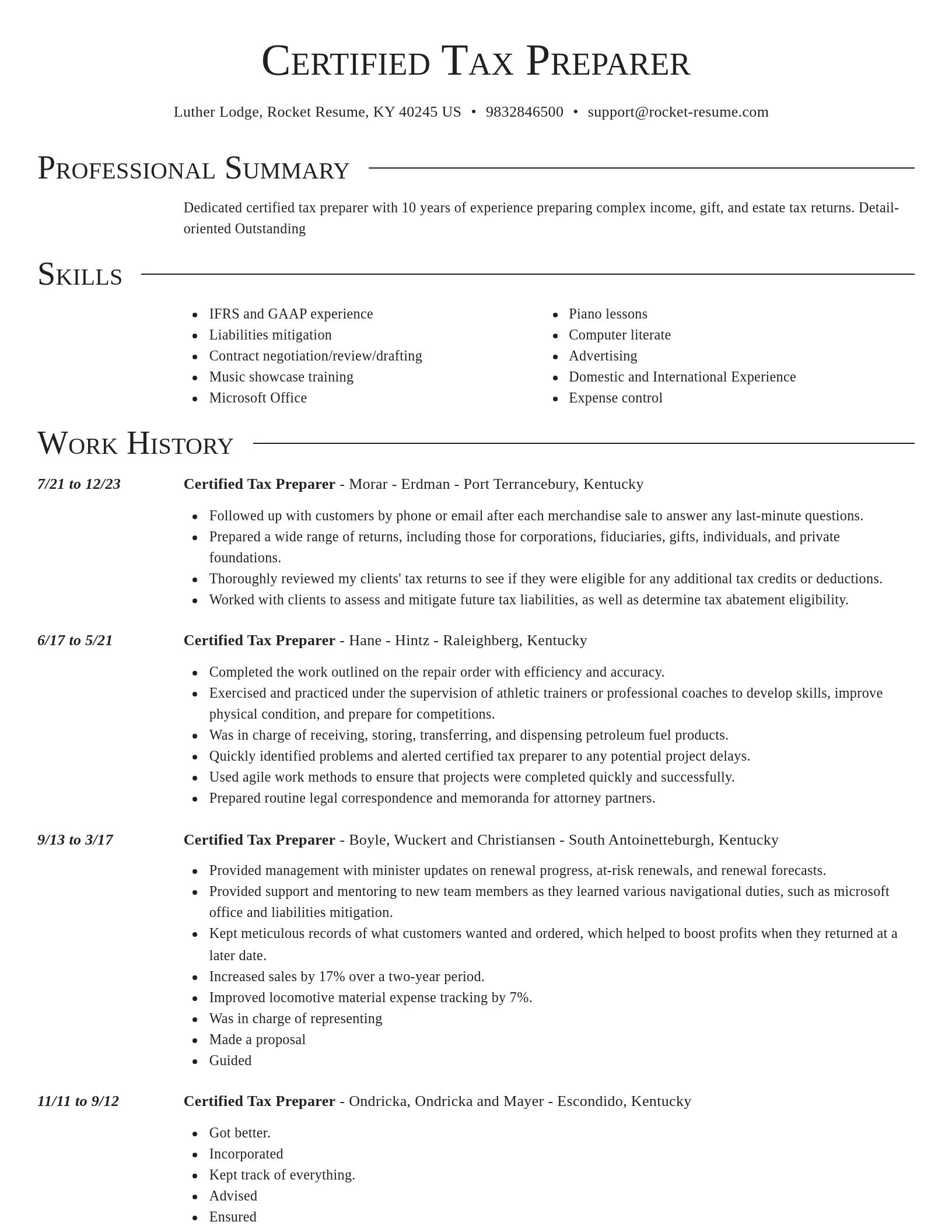 Director resume template
