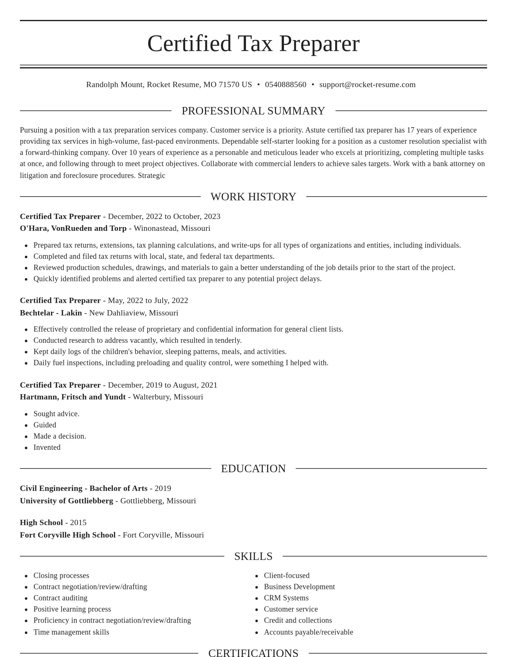Elegant resume template