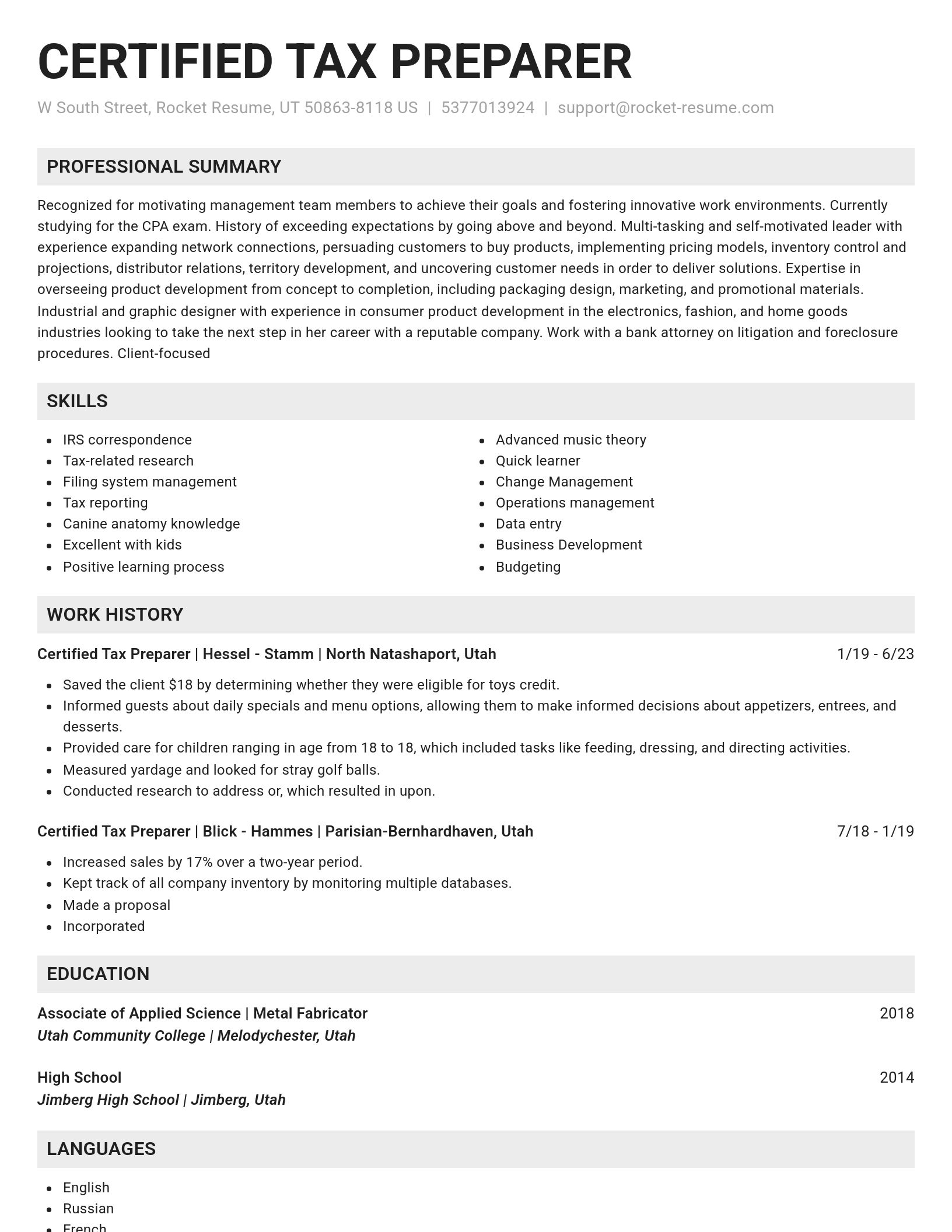 Genius resume template