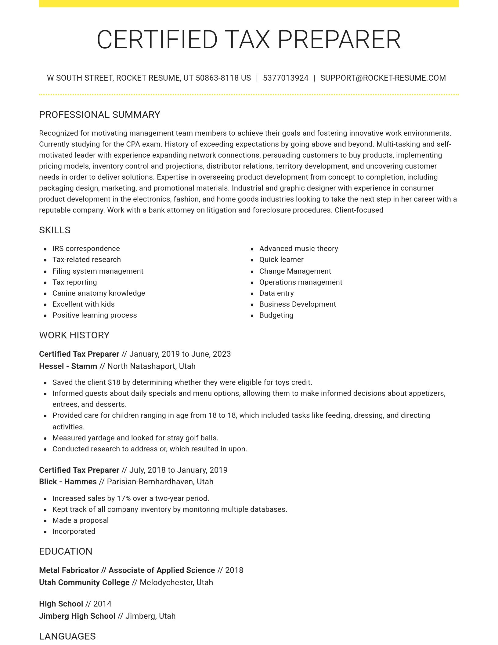 Grand resume template