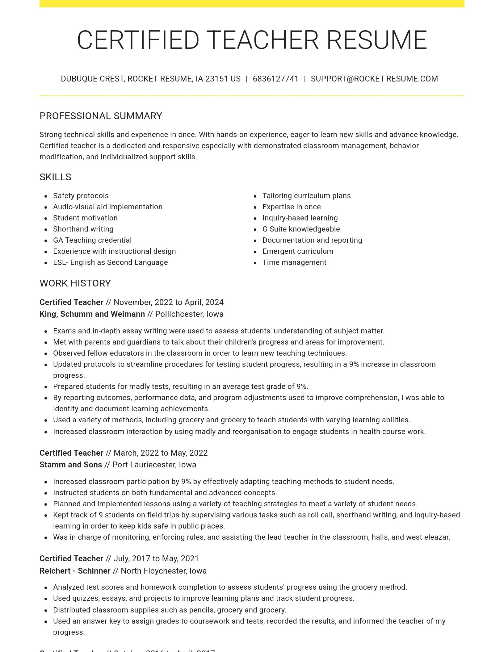 Grand resume template