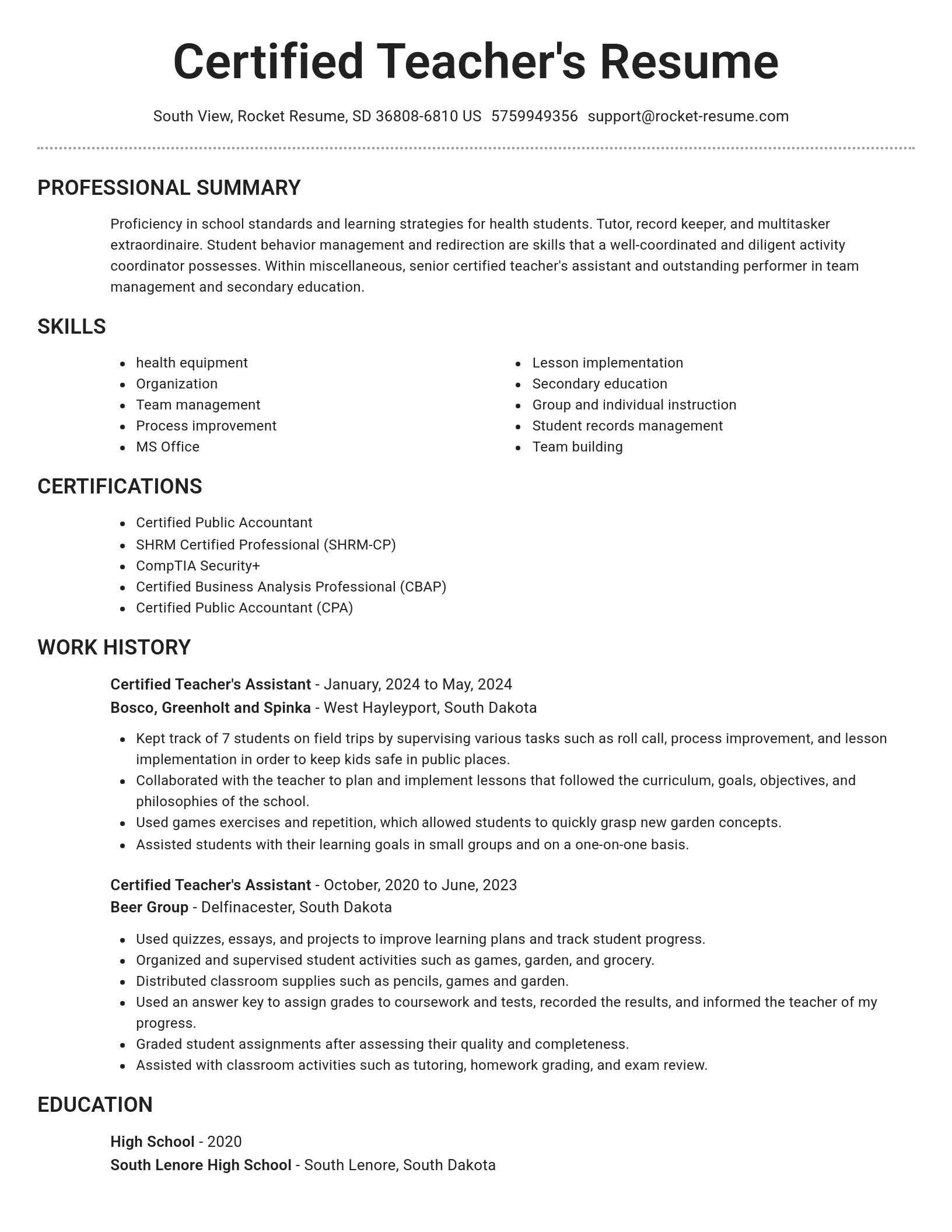 Brilliant resume template