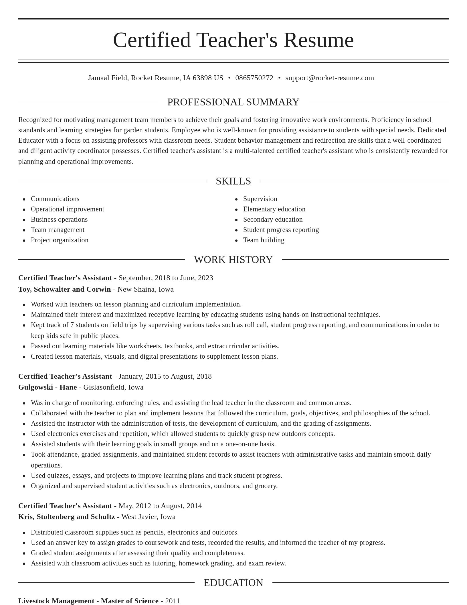 Elegant resume template