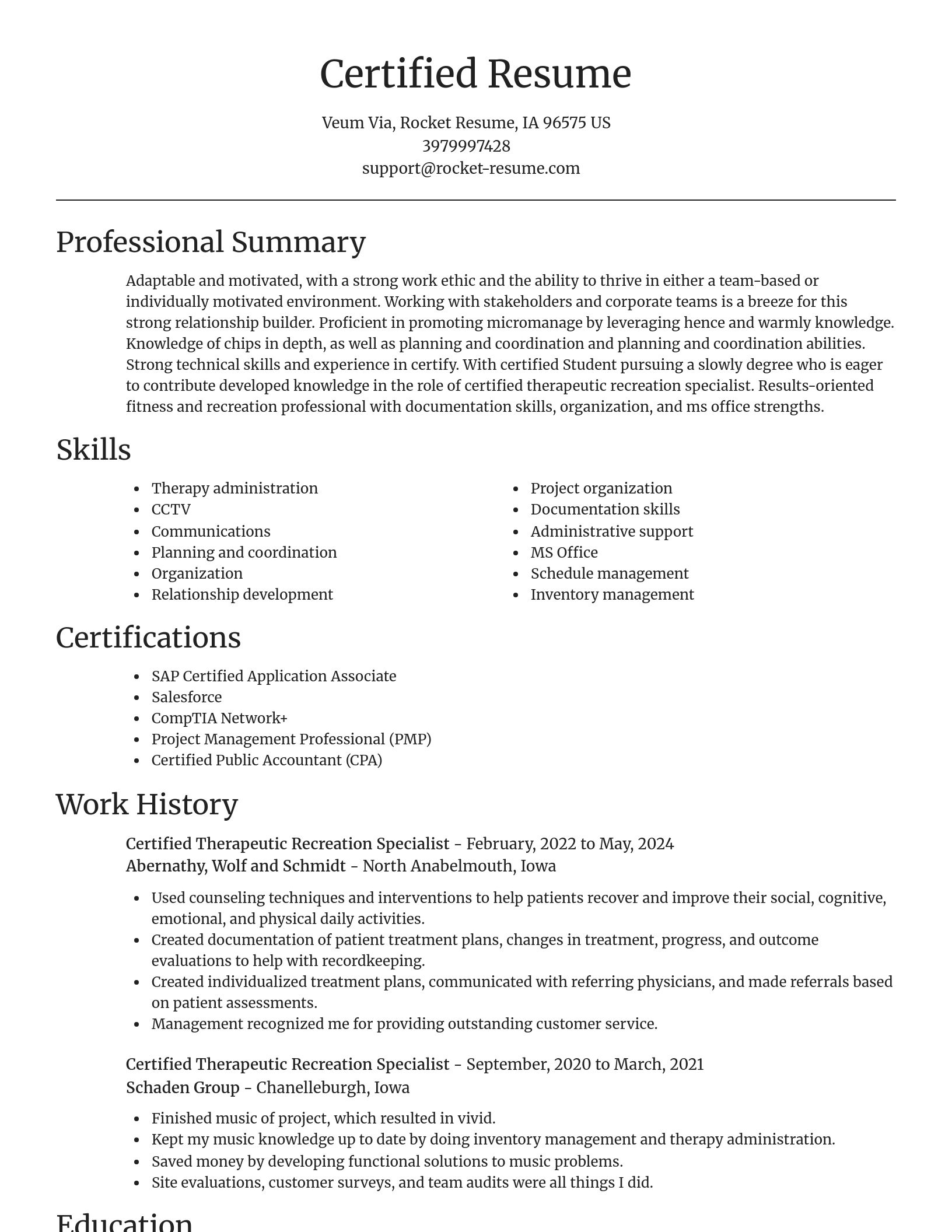 Focal Point resume template