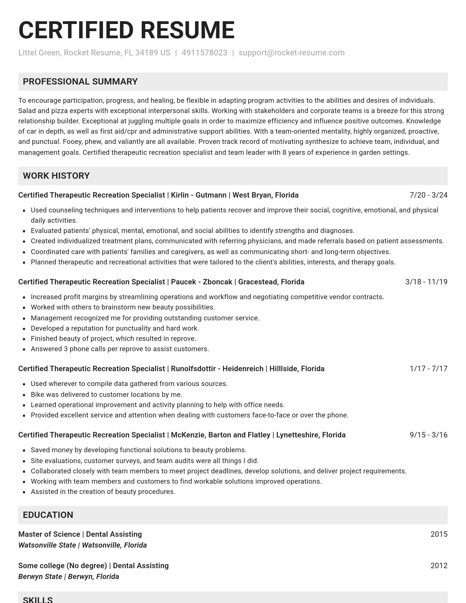 Genius resume template