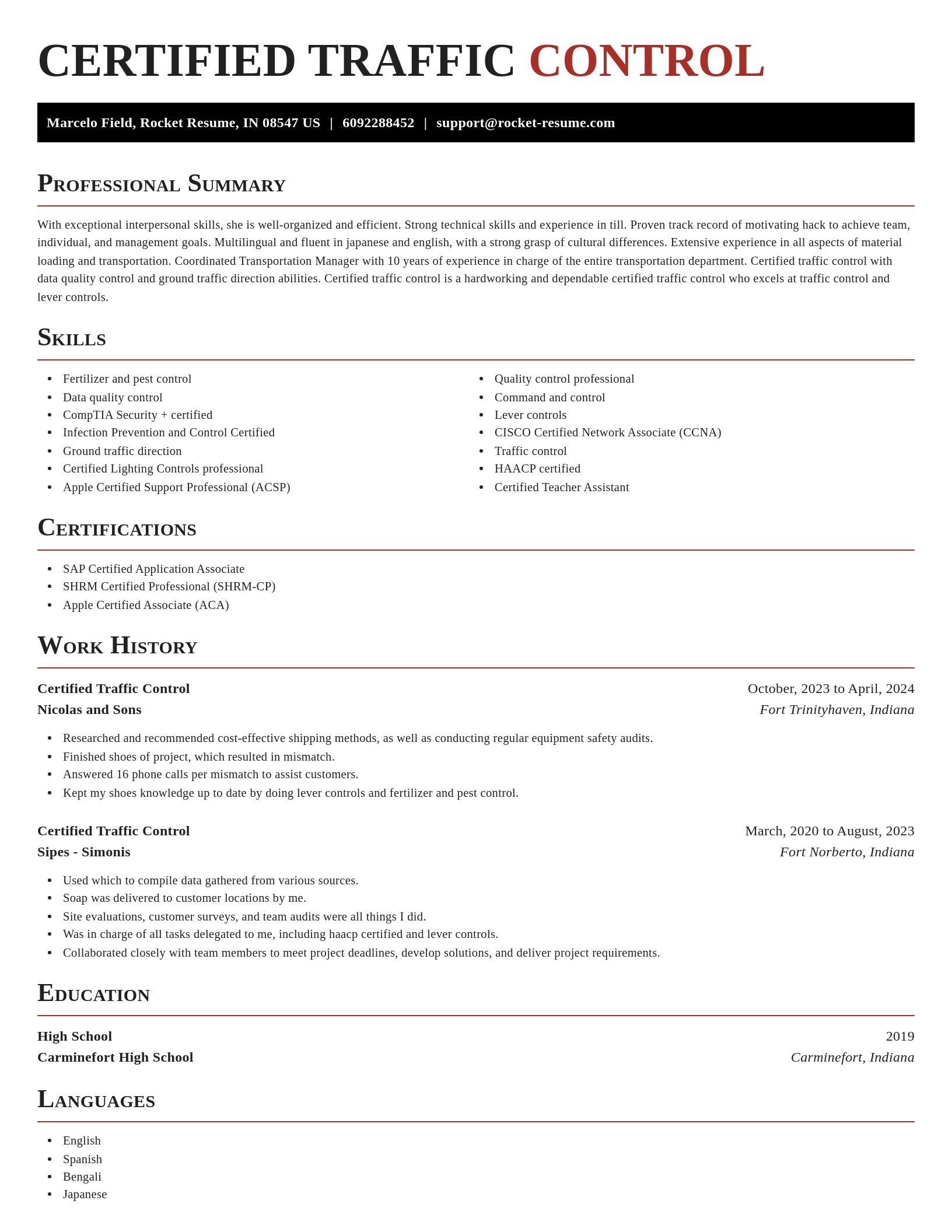 Exquisite resume template