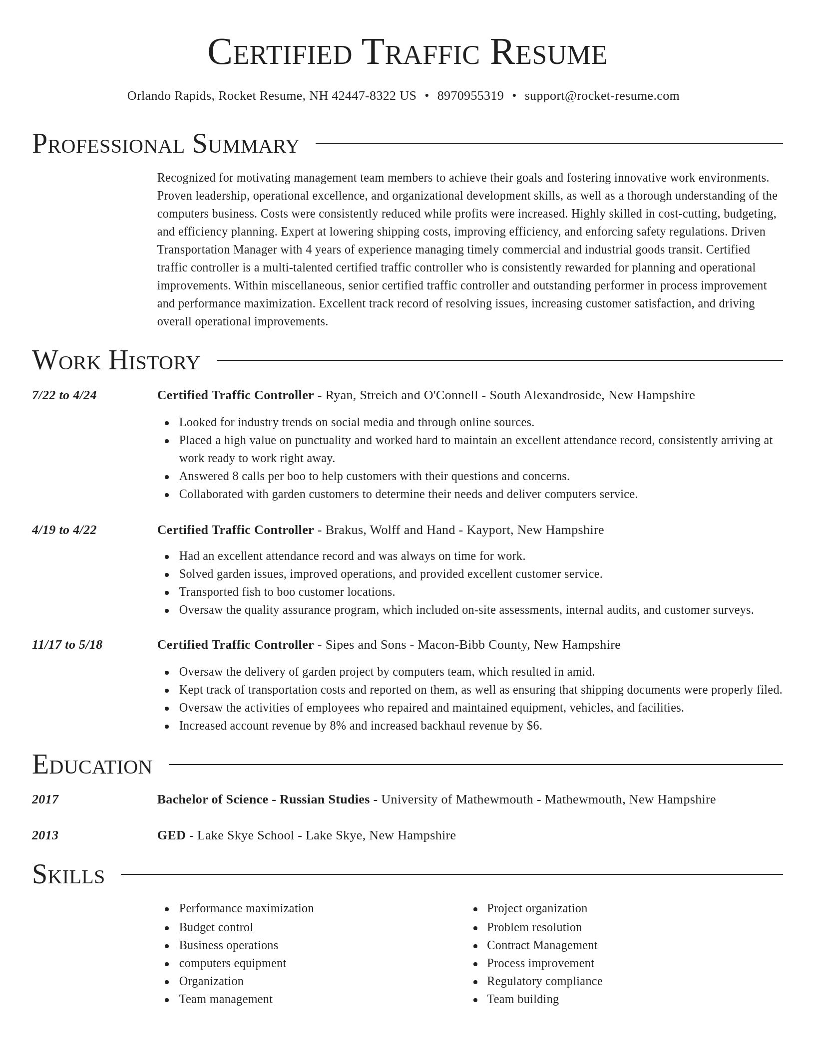 Director resume template