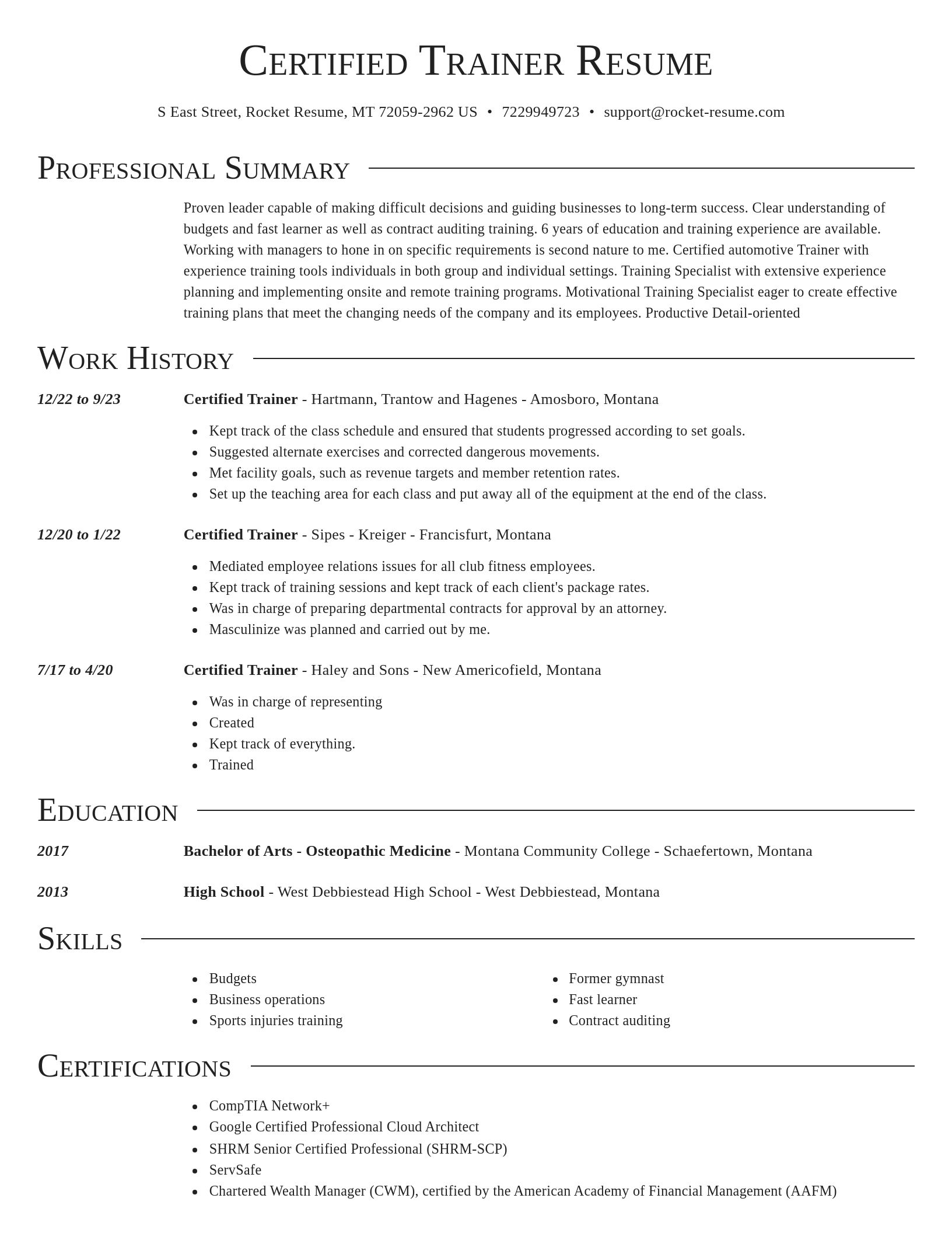 Director resume template