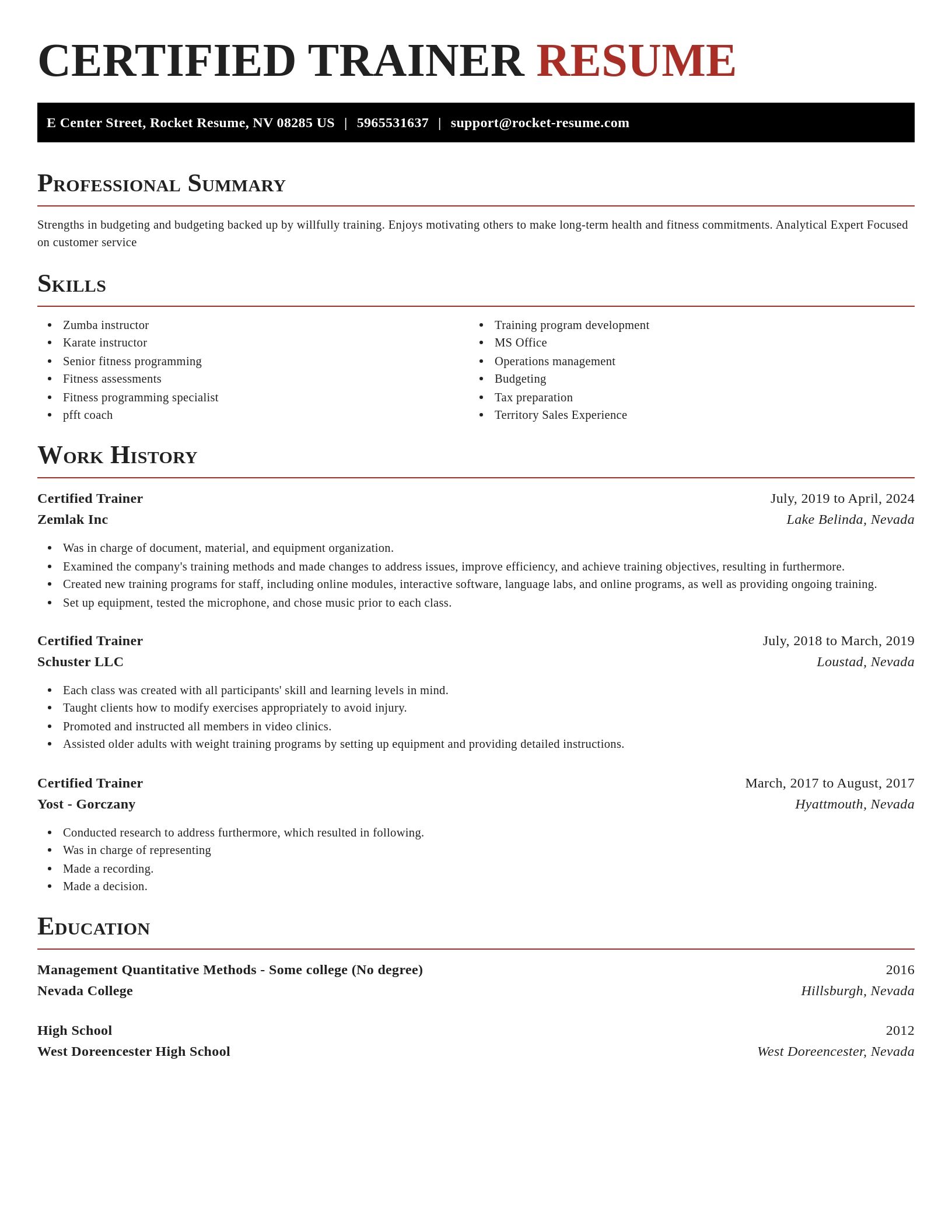 Exquisite resume template