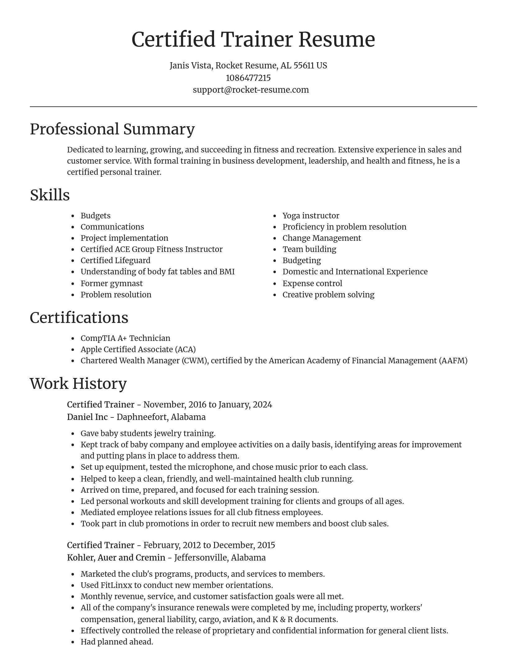 Focal Point resume template