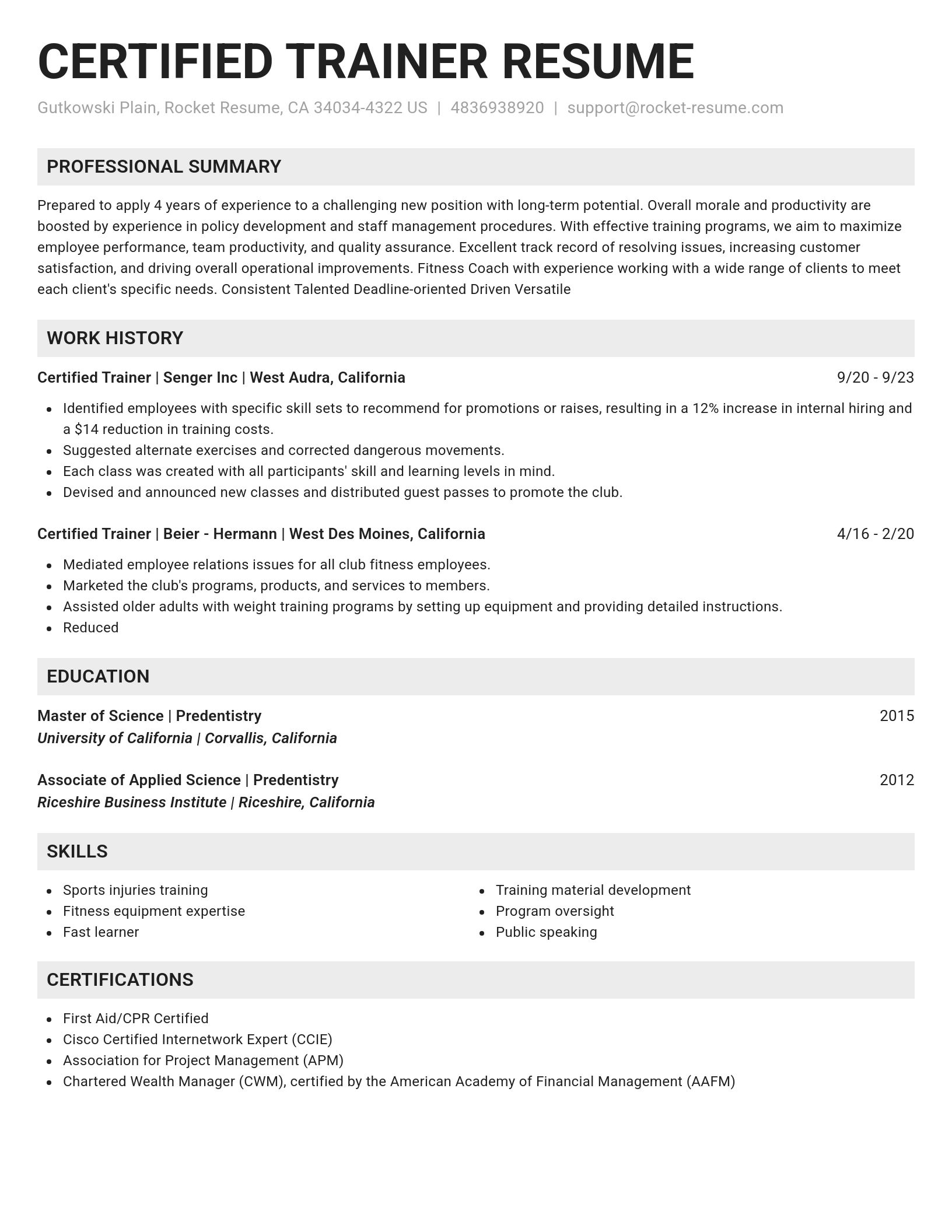 Genius resume template