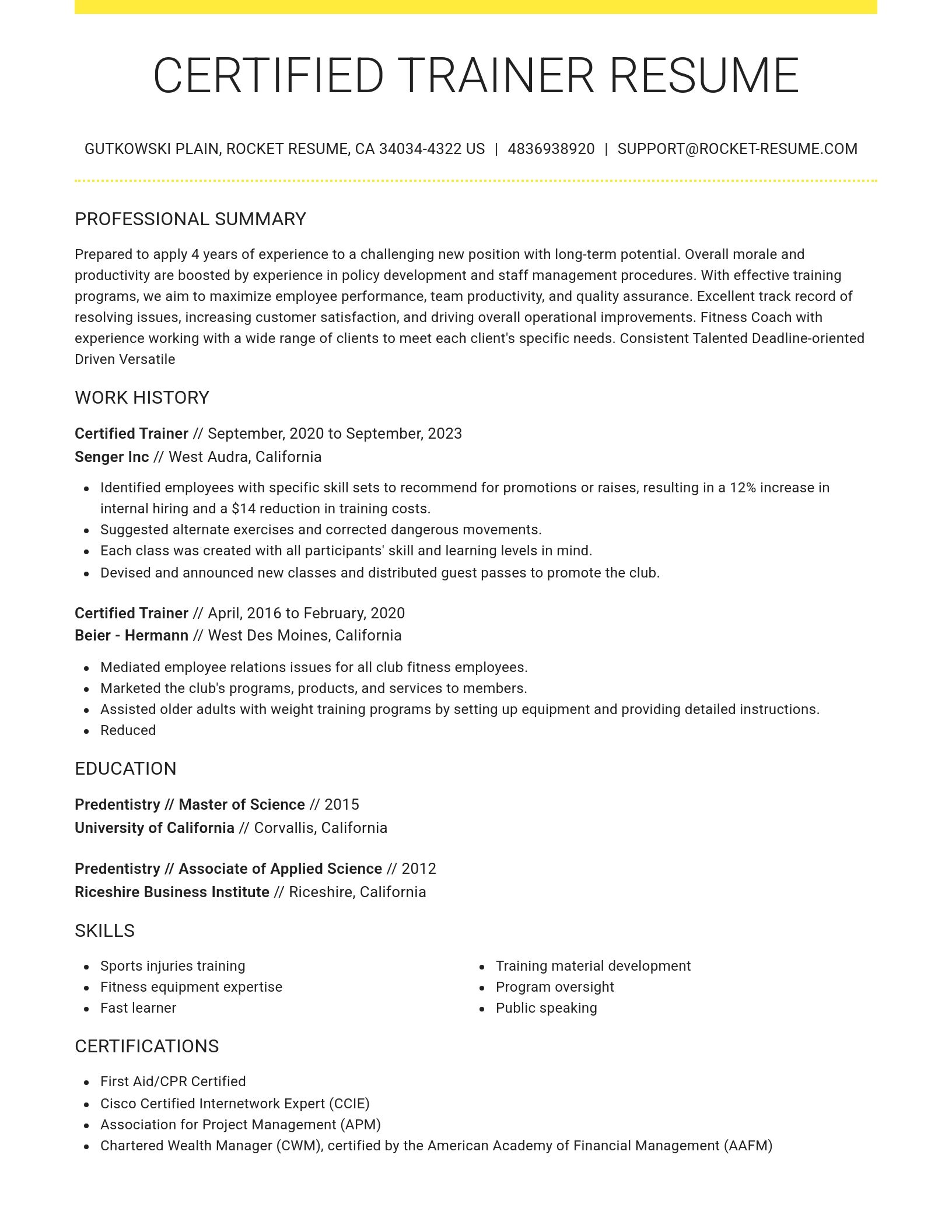 Grand resume template