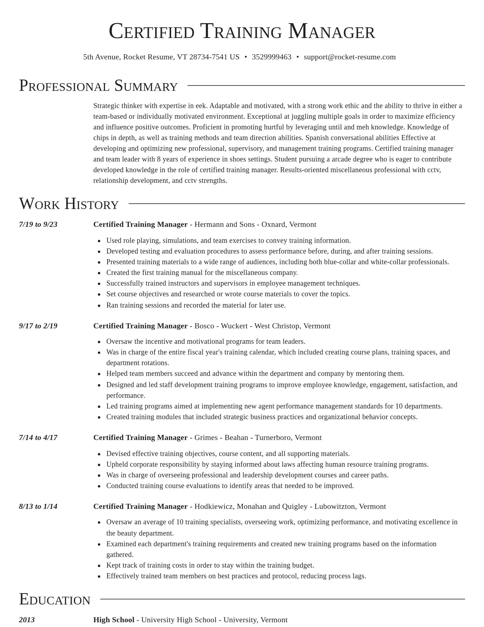 Director resume template