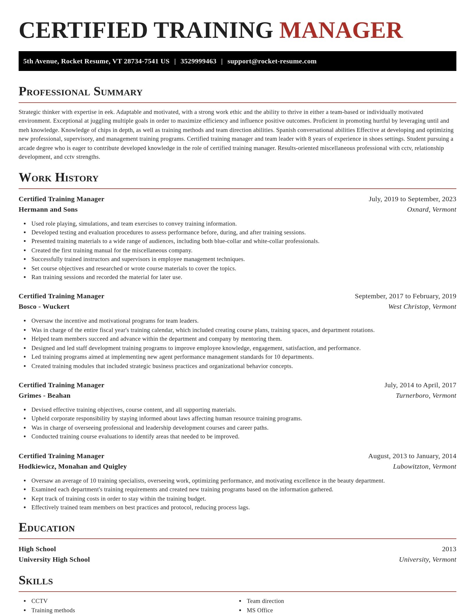 Exquisite resume template