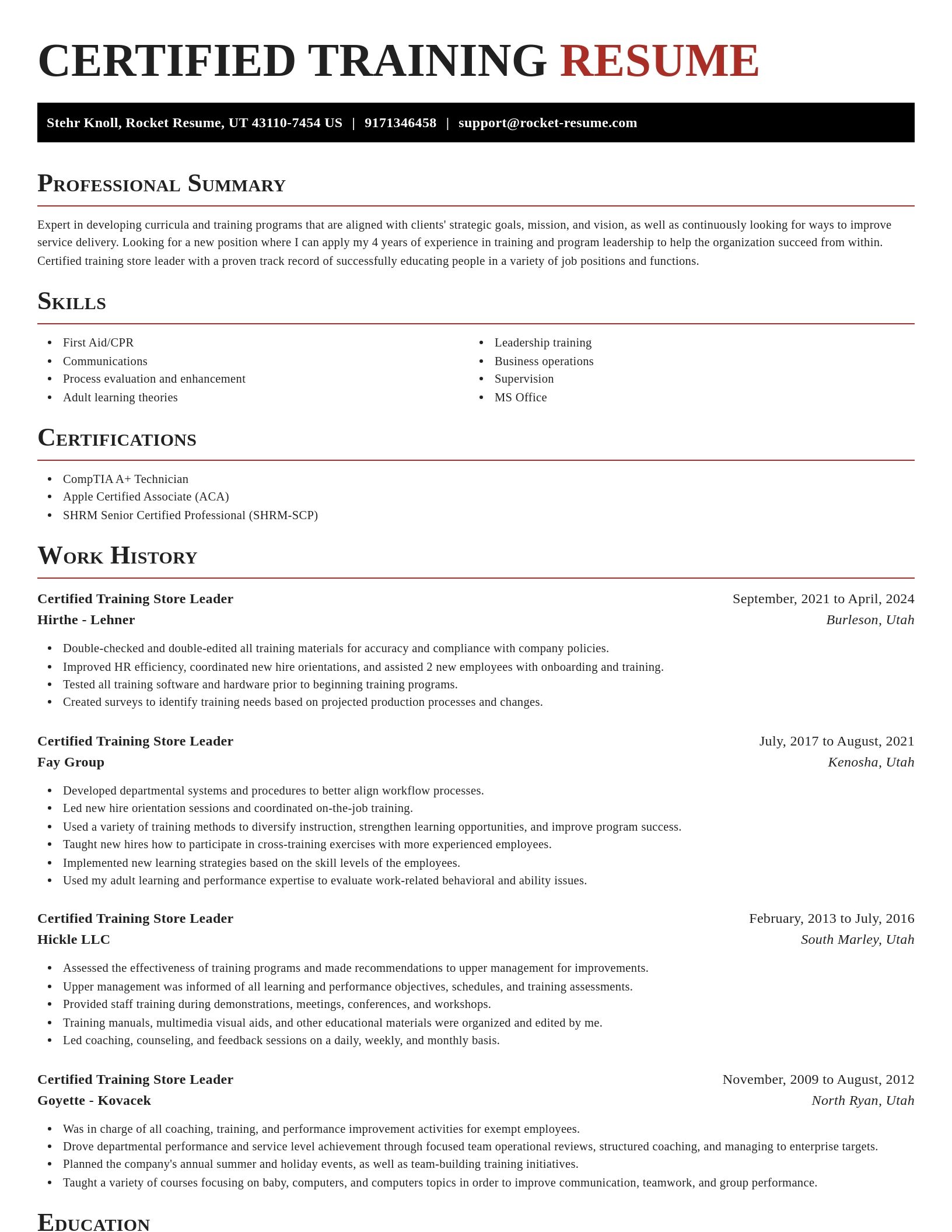 Exquisite resume template