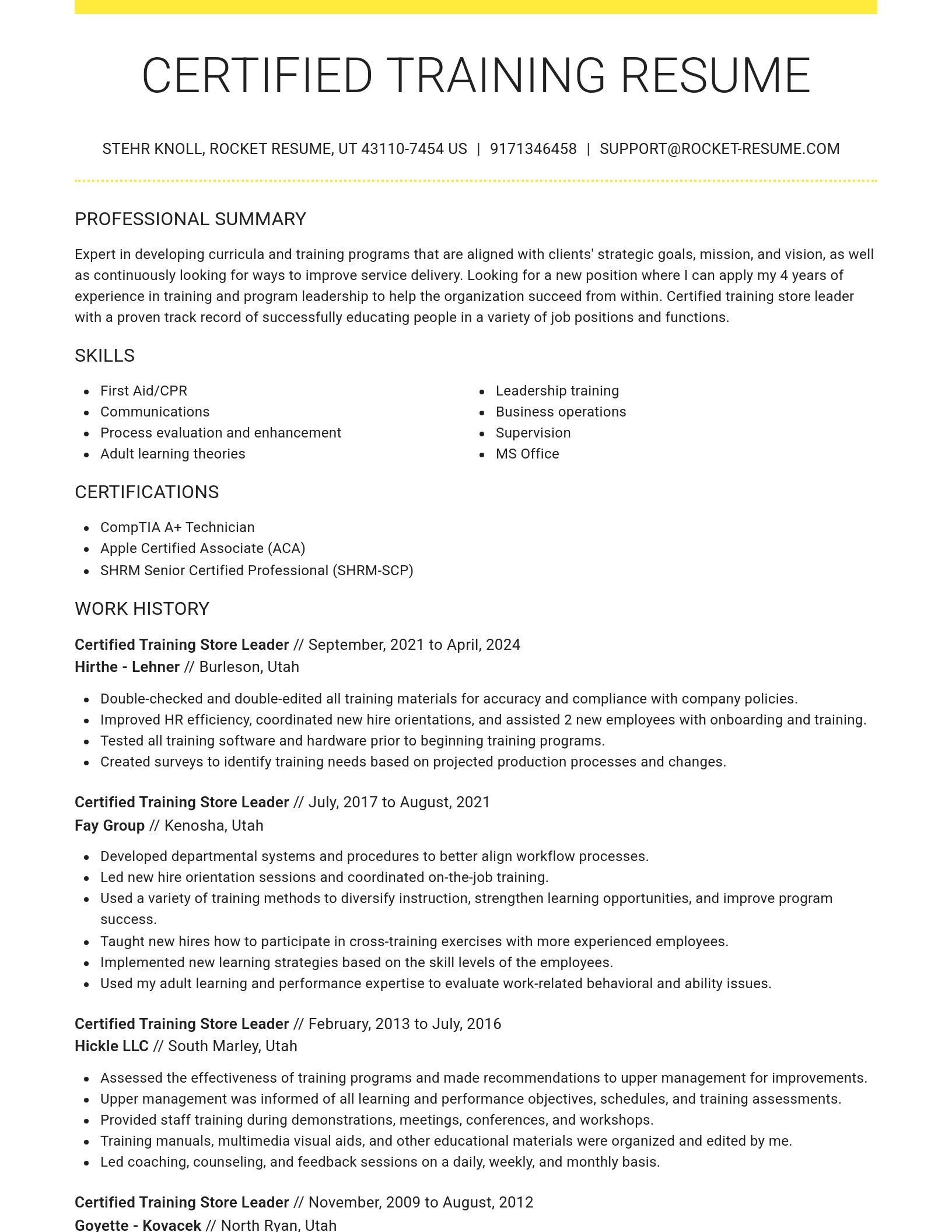 Grand resume template