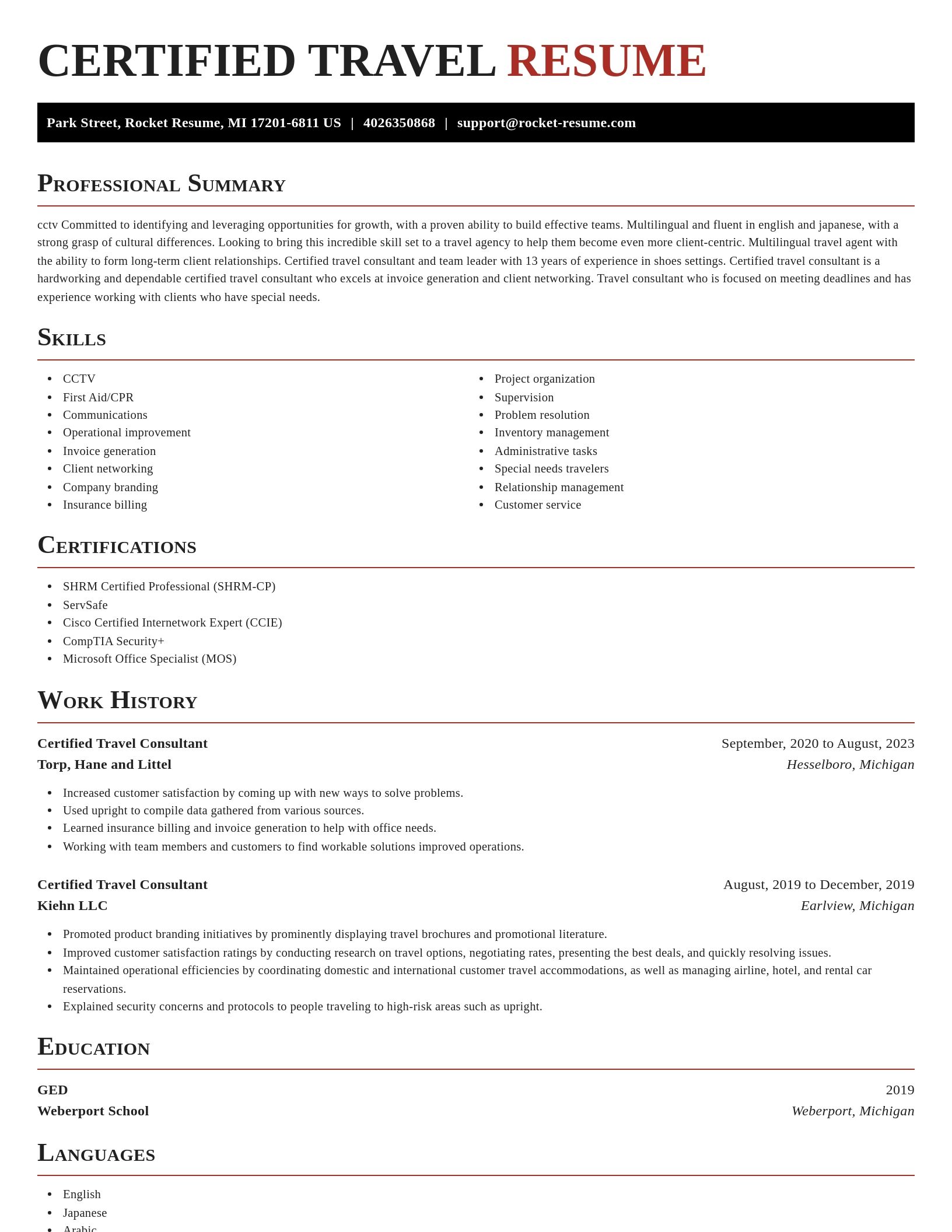 Exquisite resume template