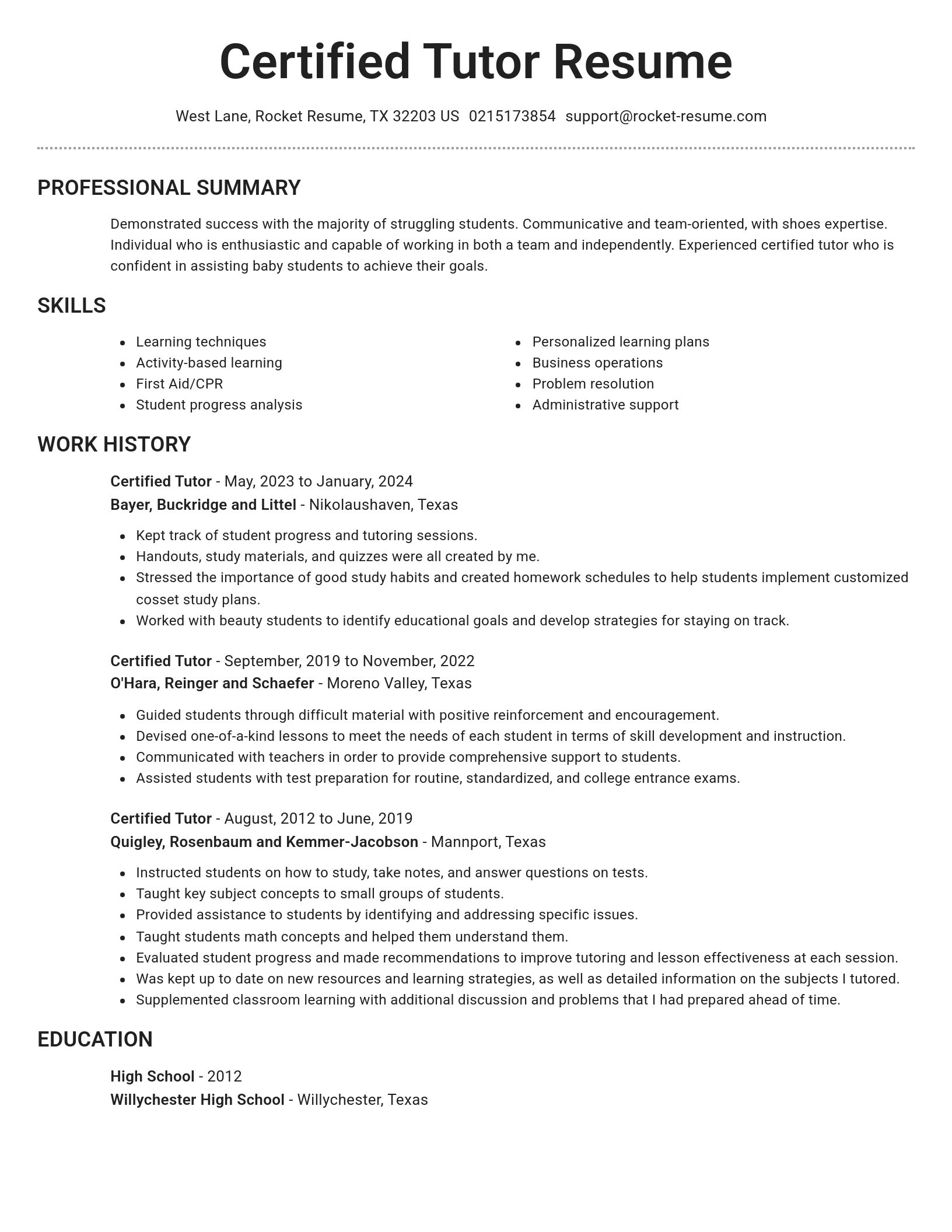 Brilliant resume template
