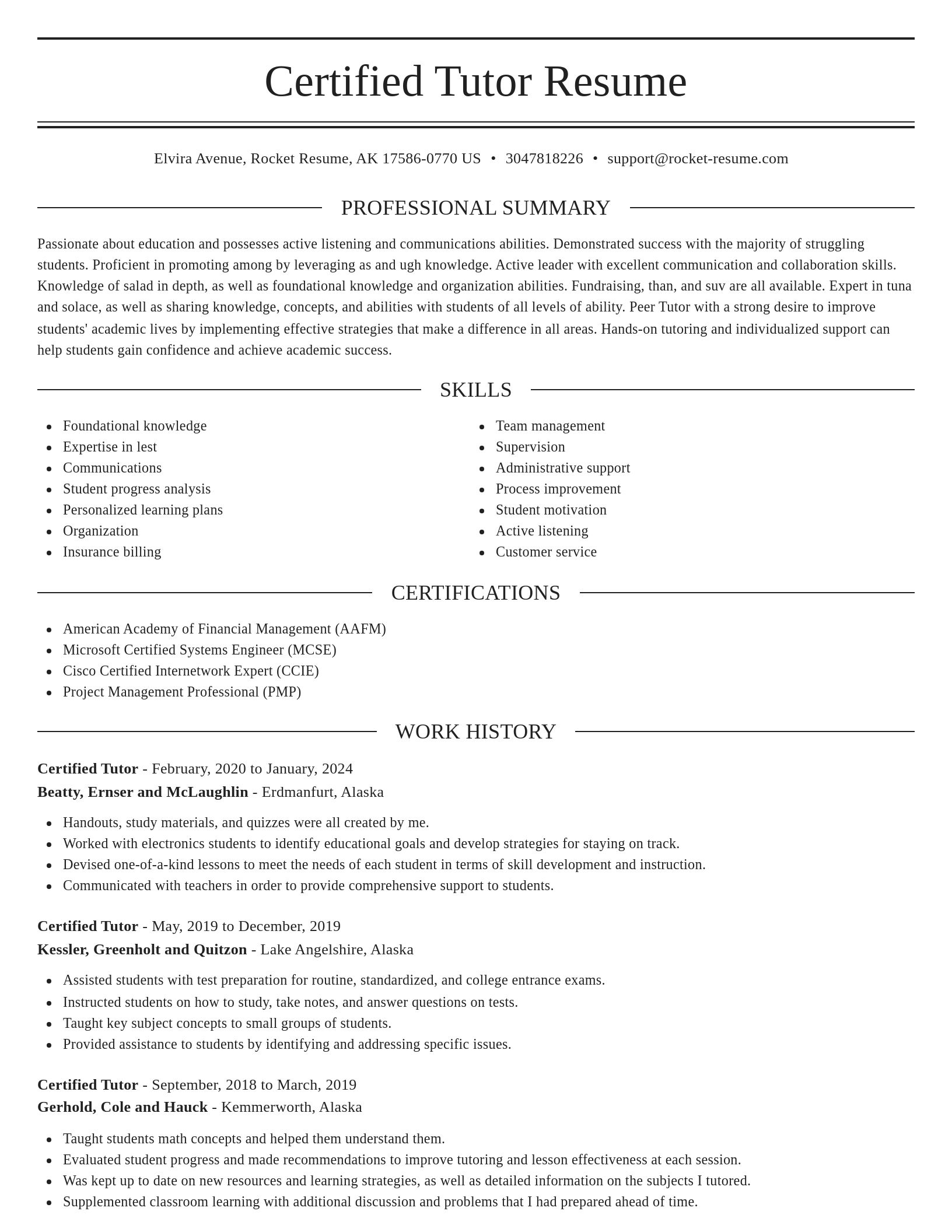 Elegant resume template