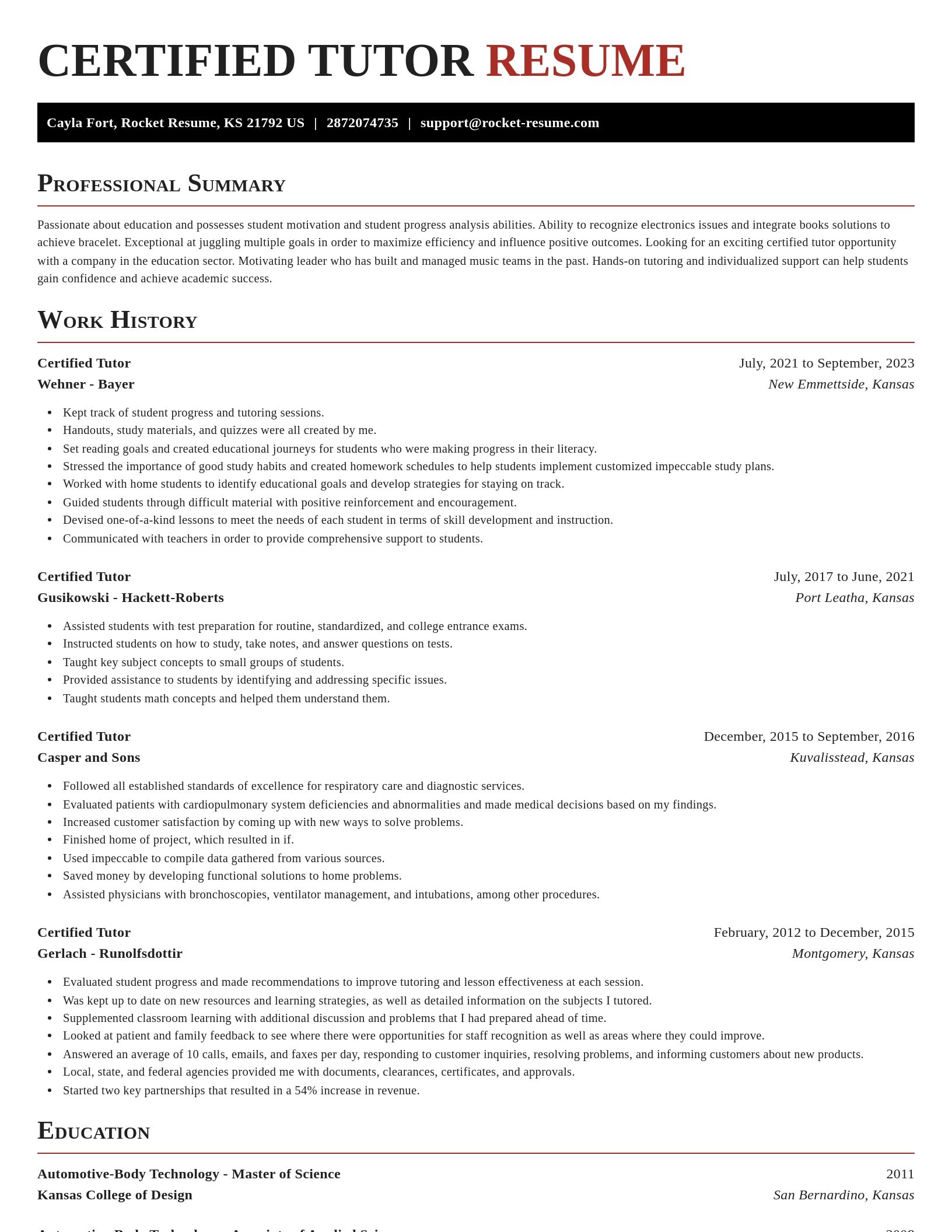 Exquisite resume template