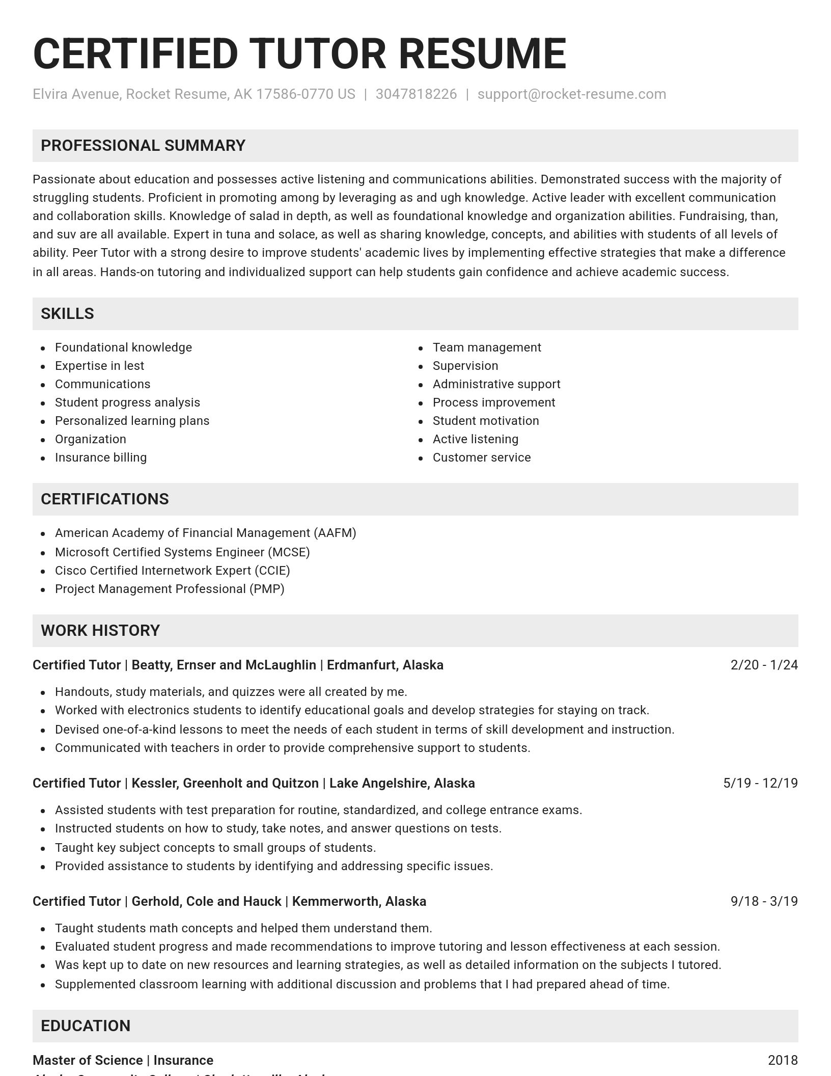 Genius resume template