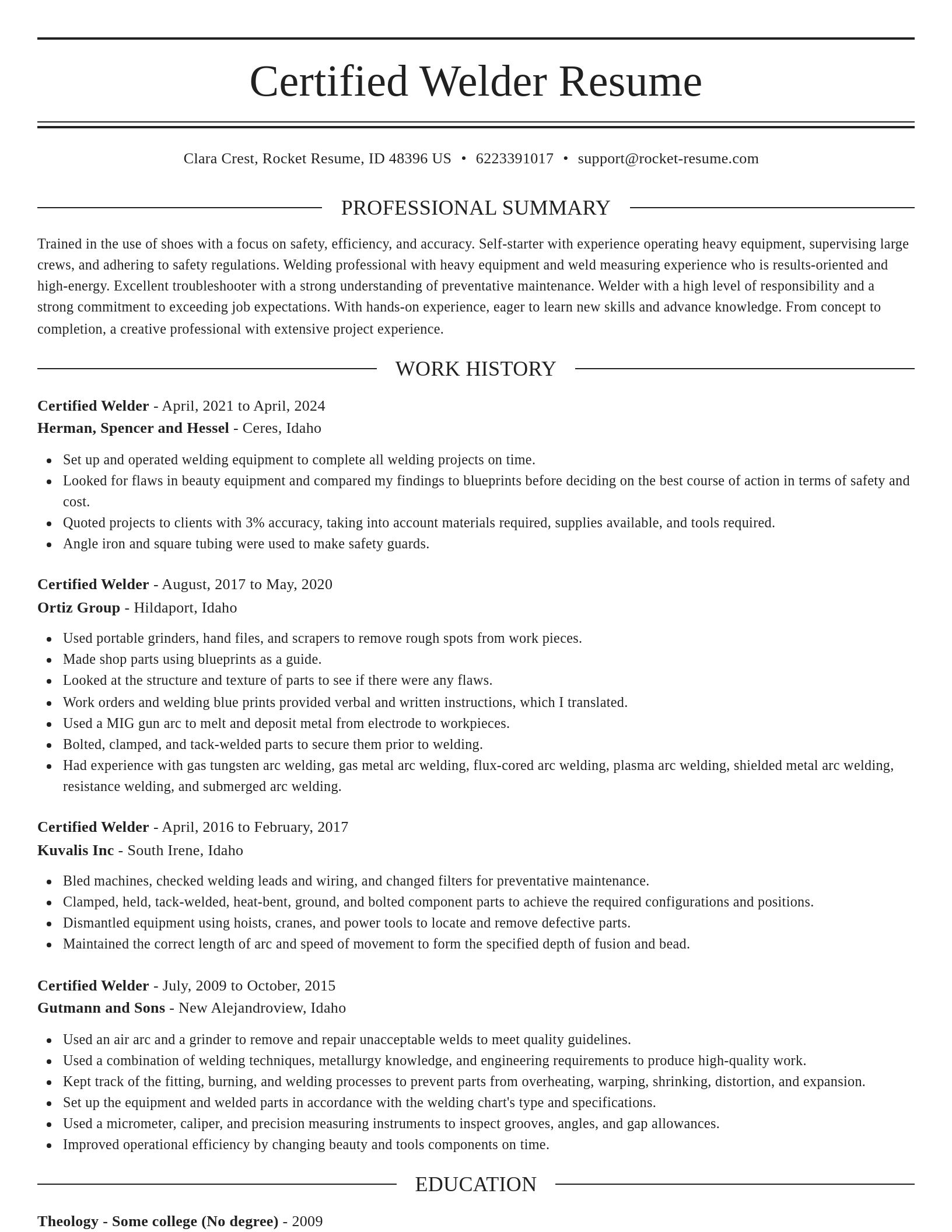 Elegant resume template
