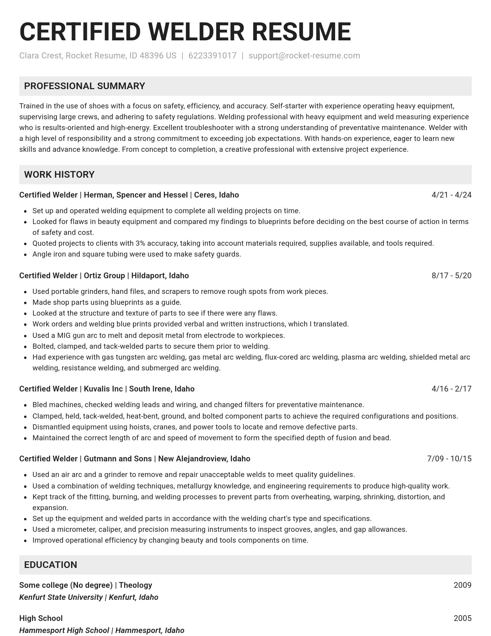 Genius resume template