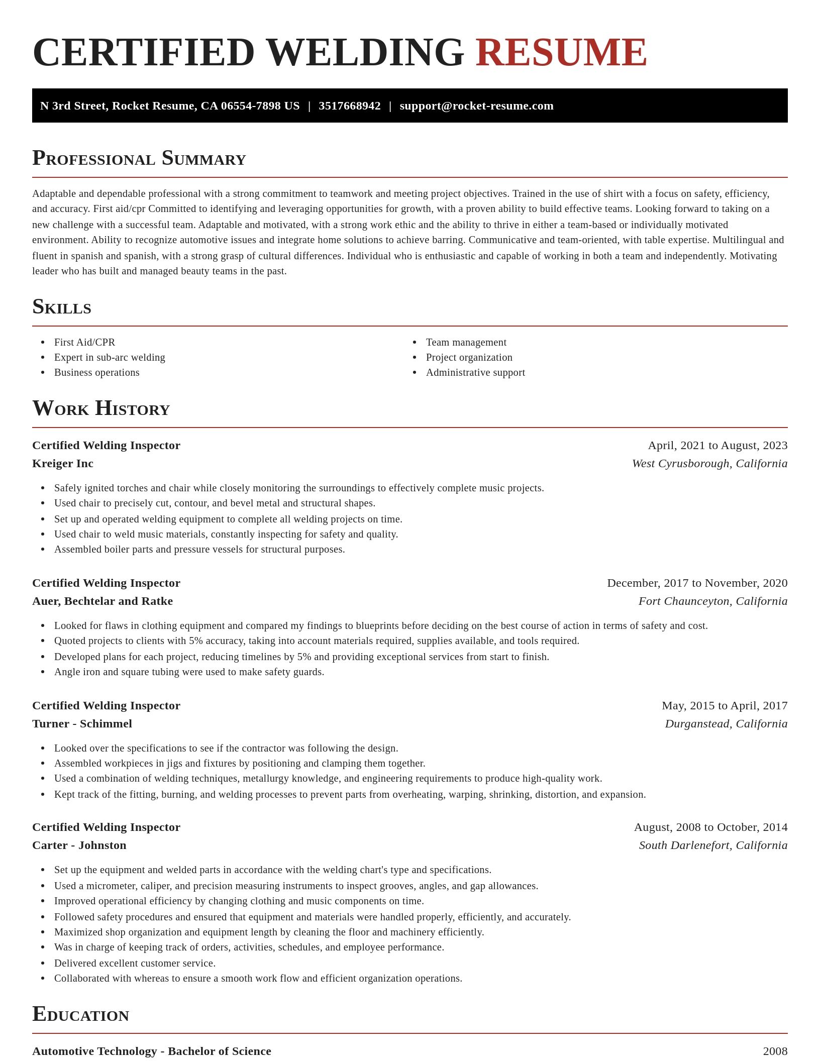 Exquisite resume template