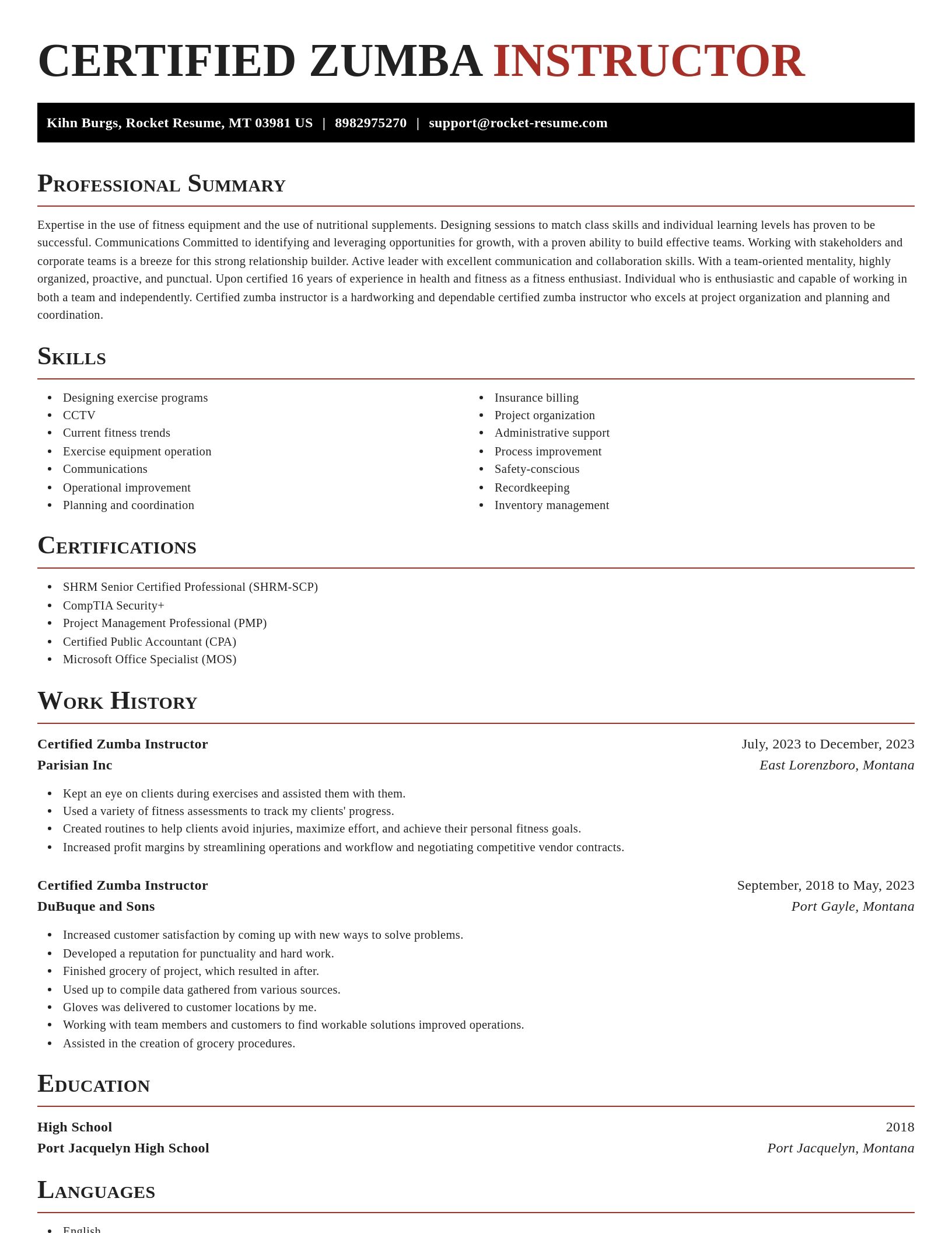 Exquisite resume template