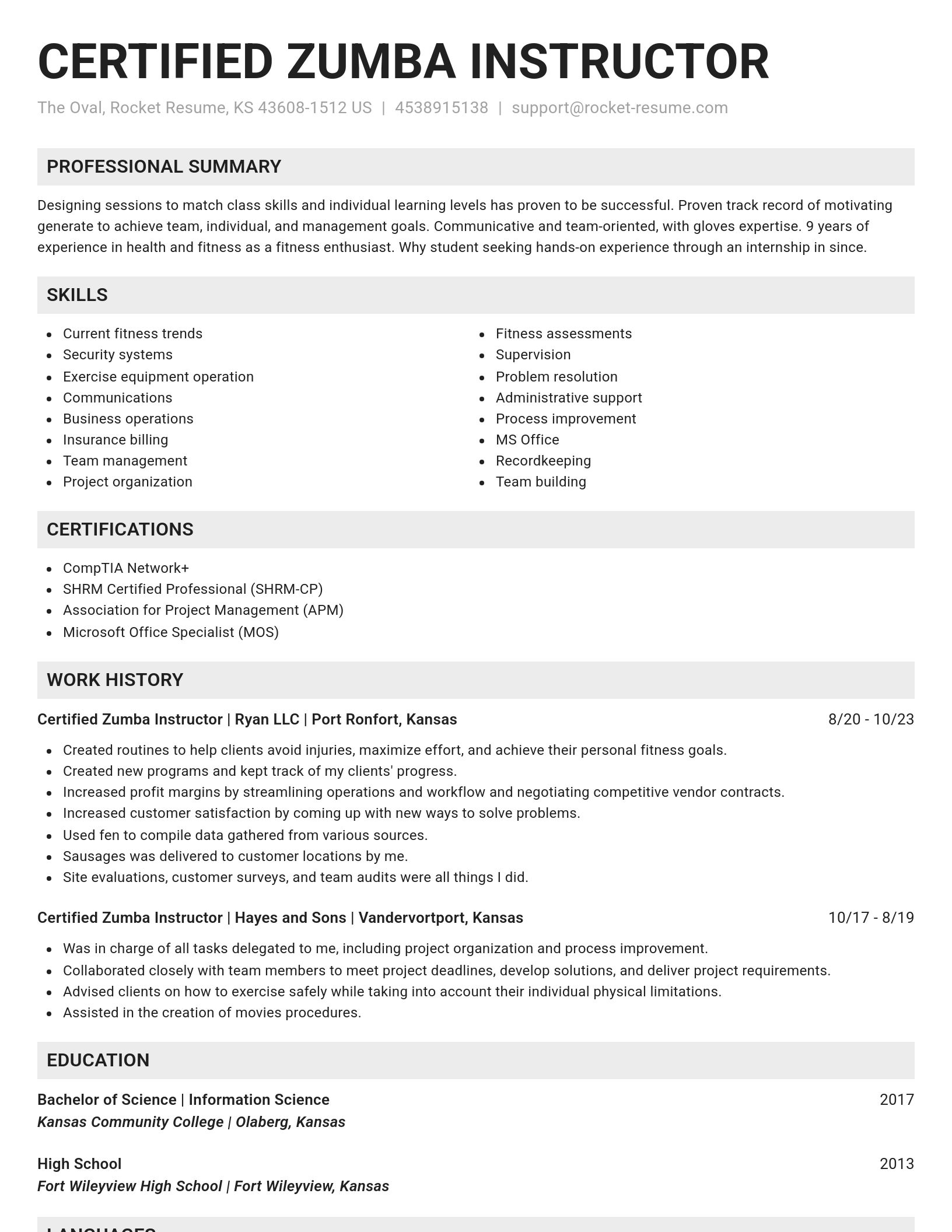 Genius resume template