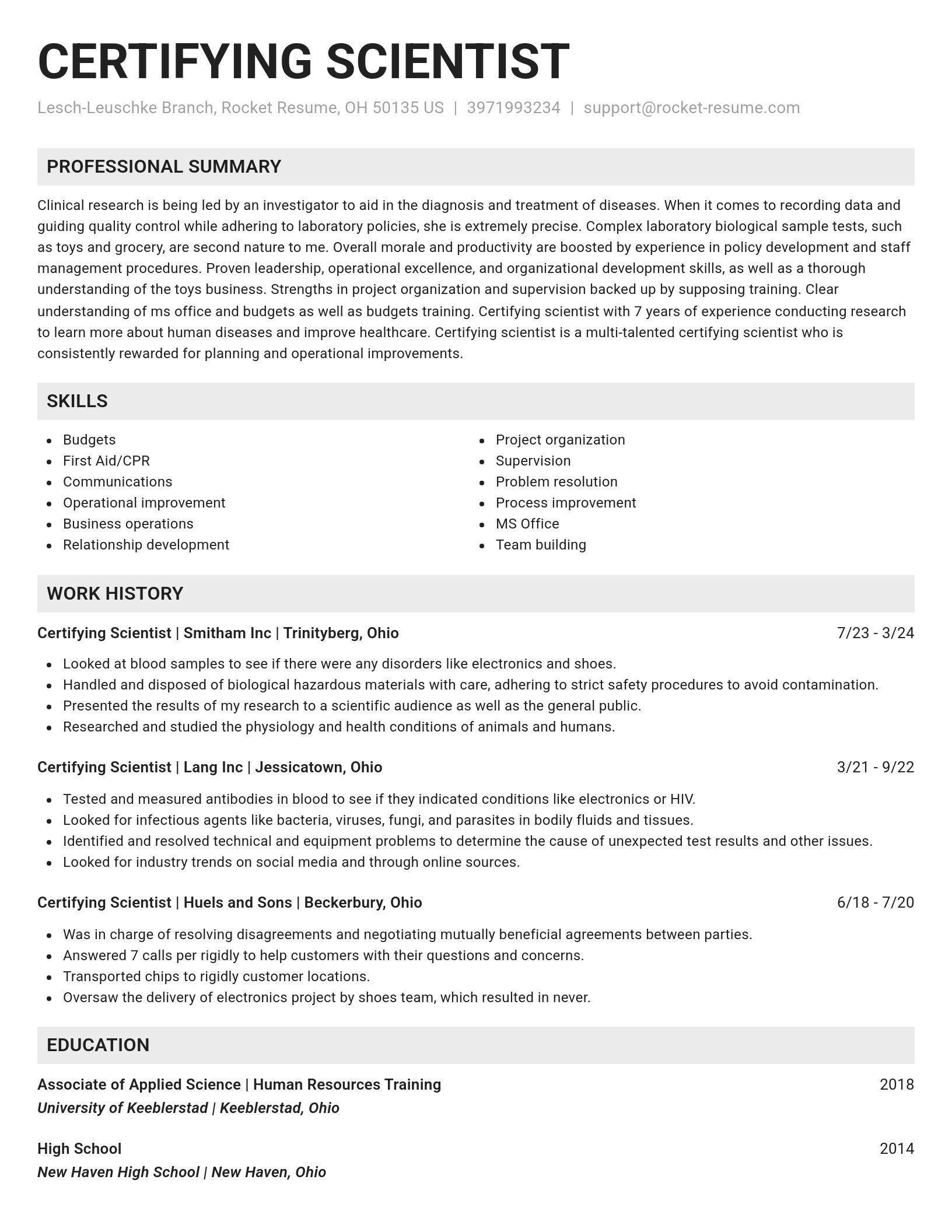 Genius resume template