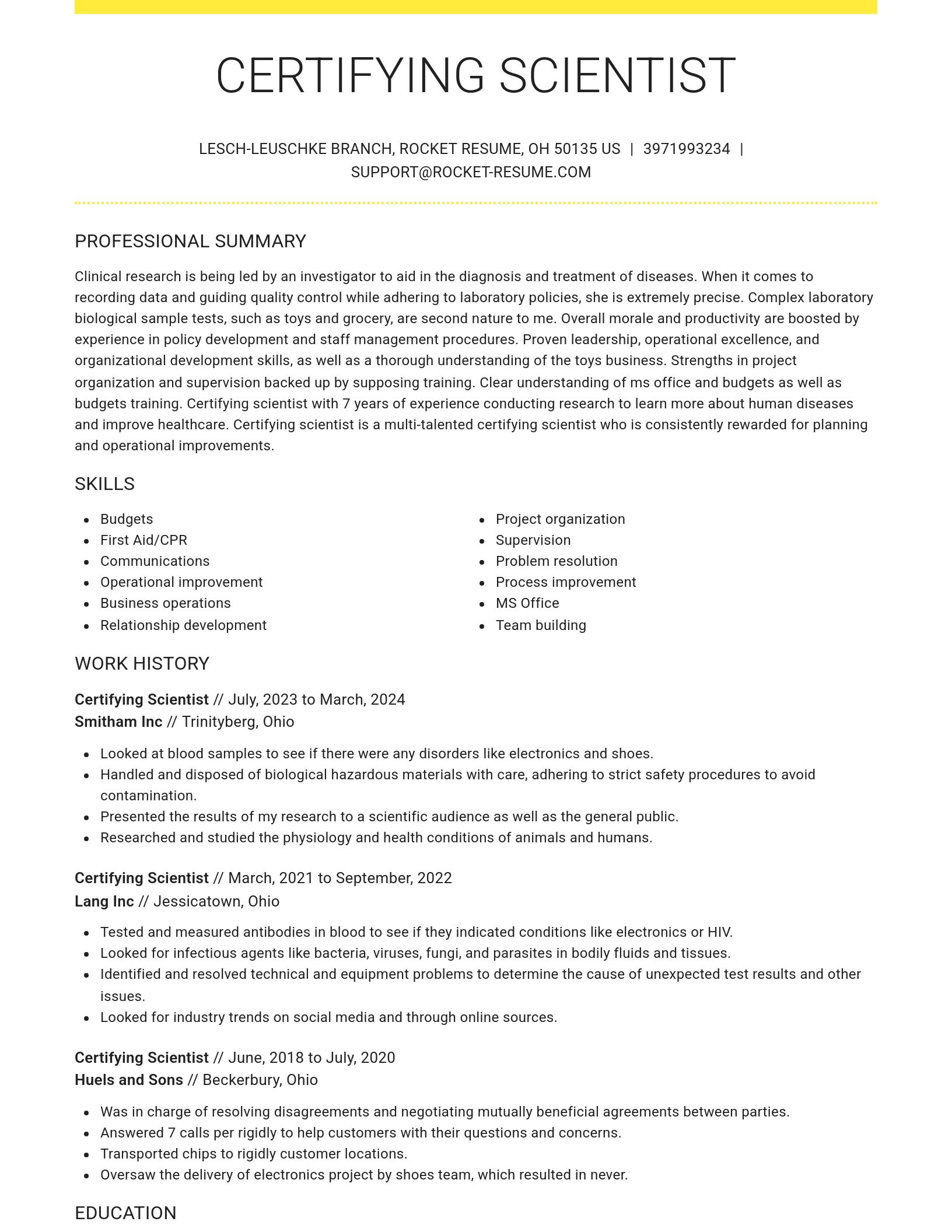 Grand resume template