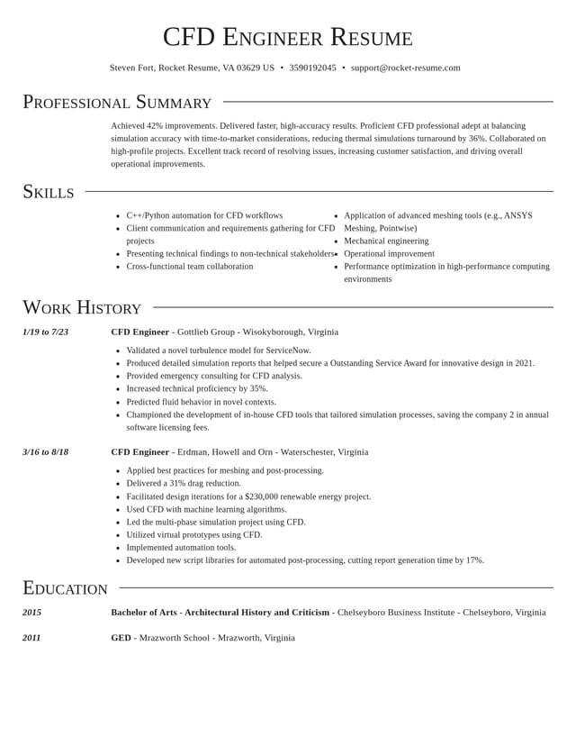 Director resume template