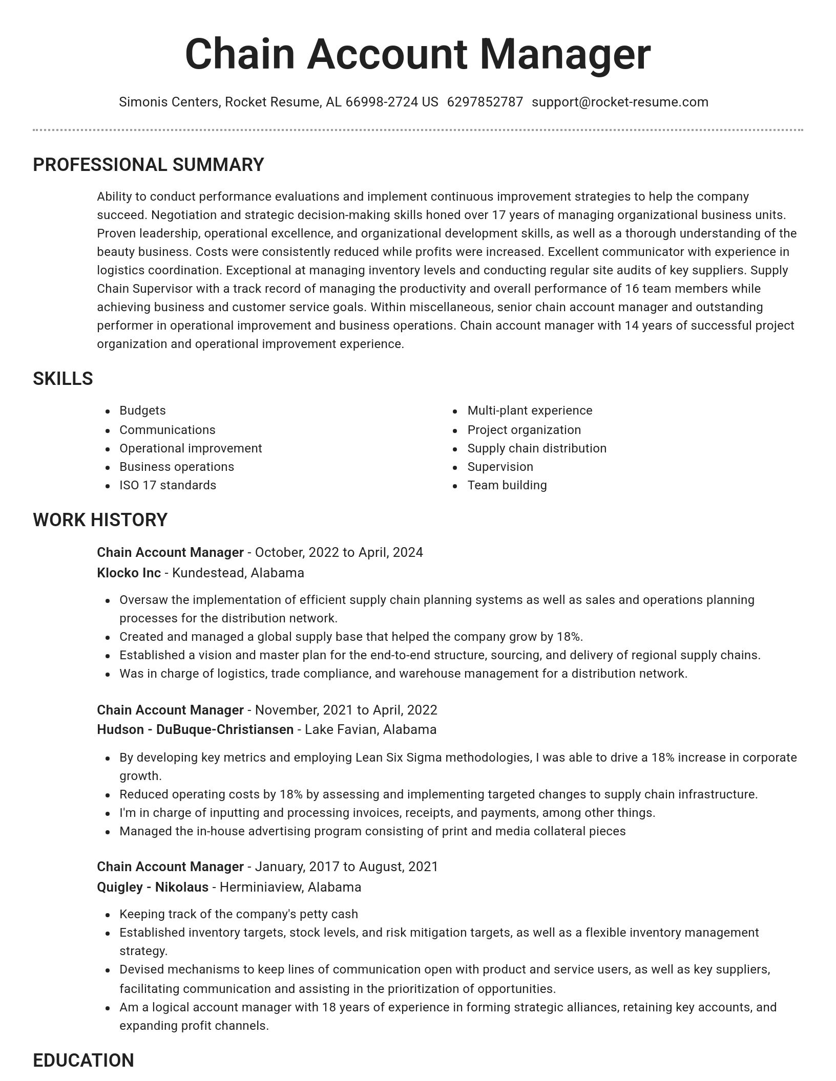 Brilliant resume template