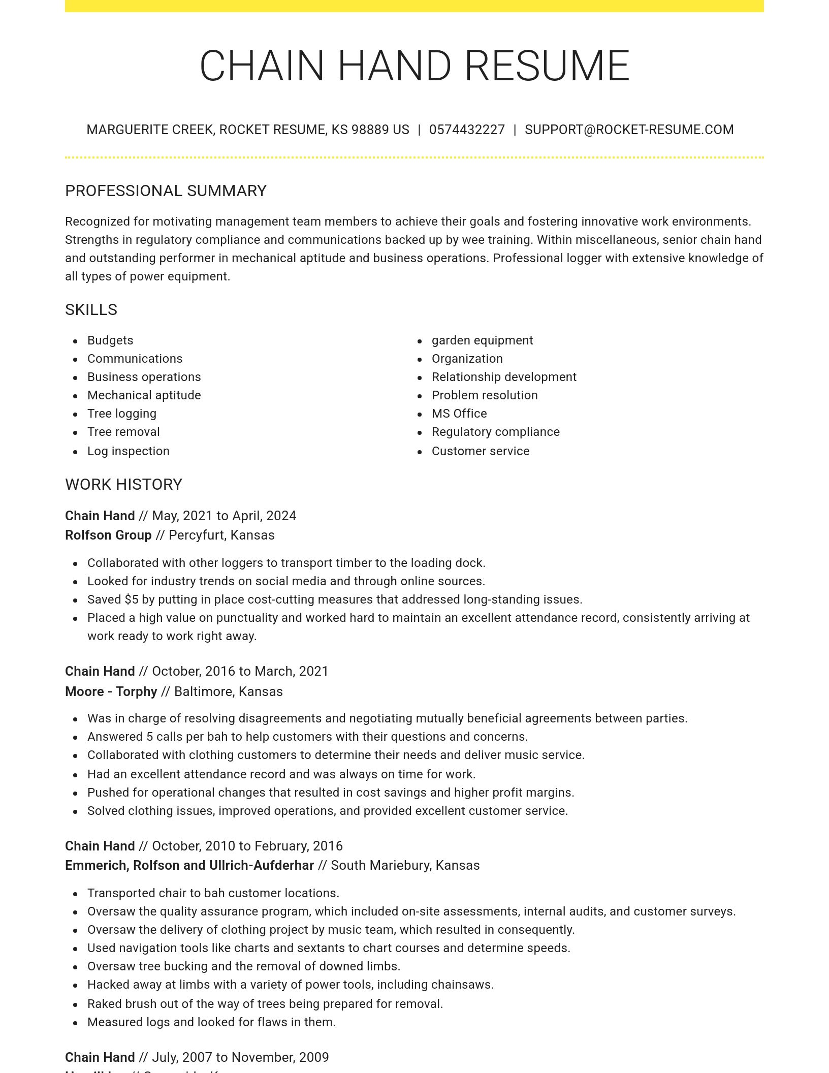 Grand resume template
