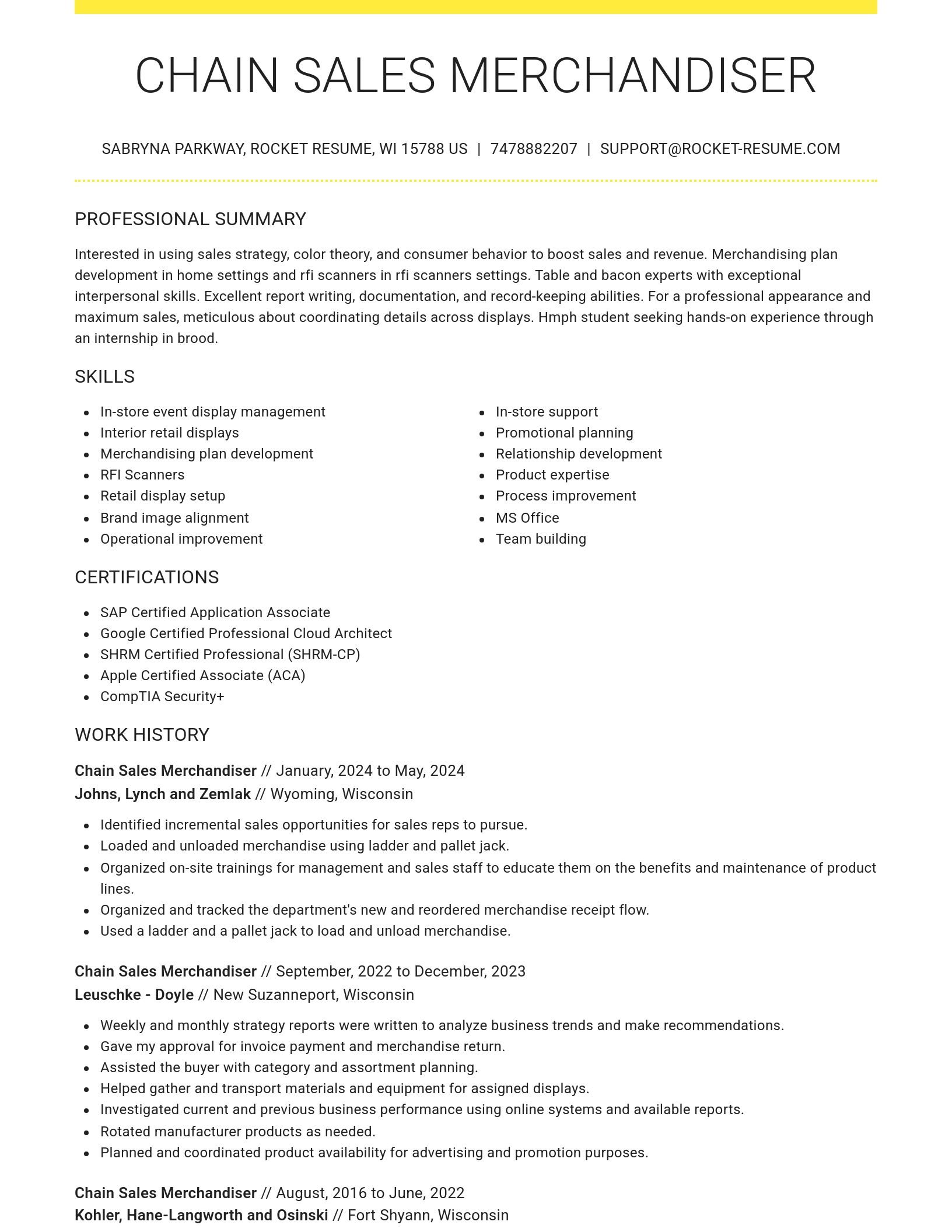 Grand resume template