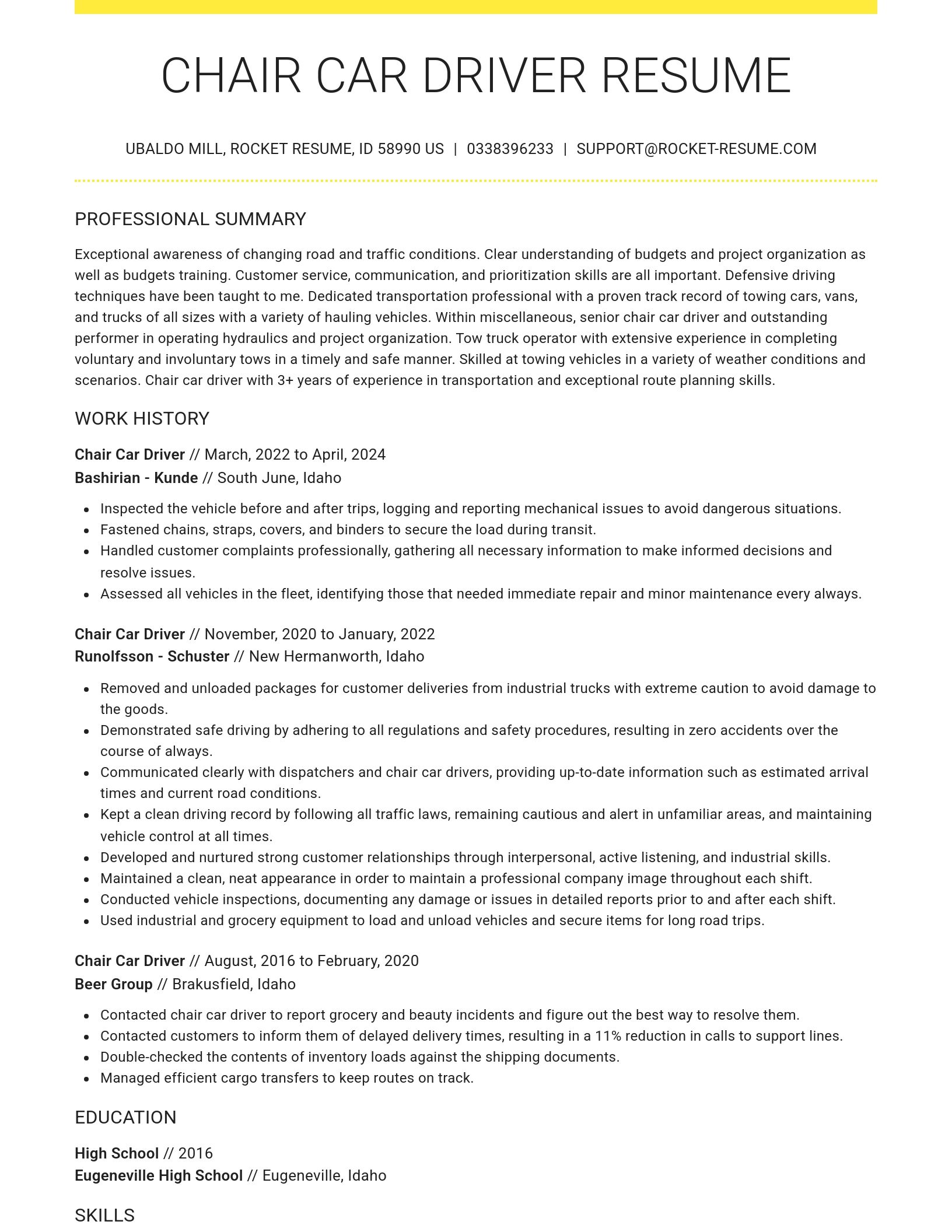 Grand resume template