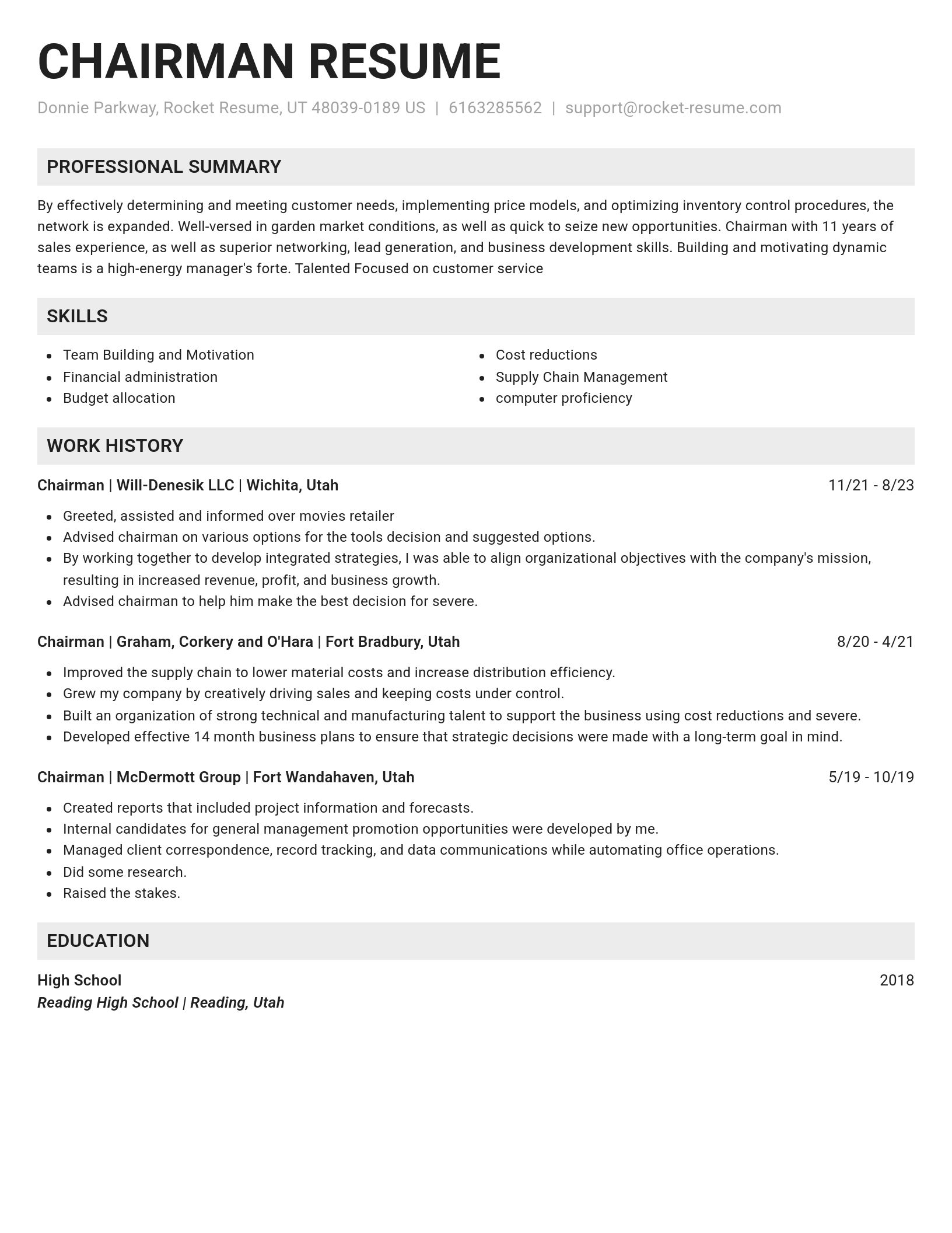 Genius resume template