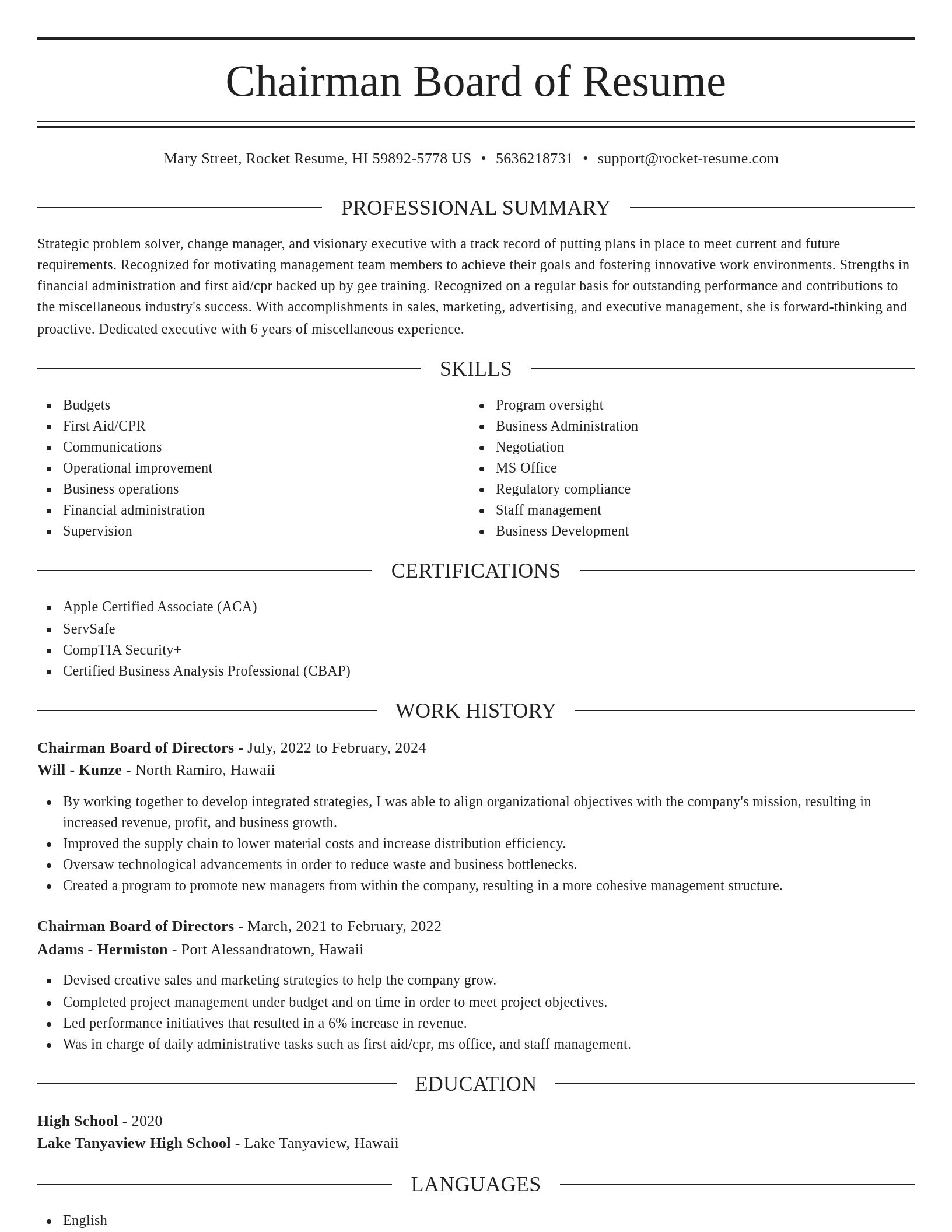 Elegant resume template