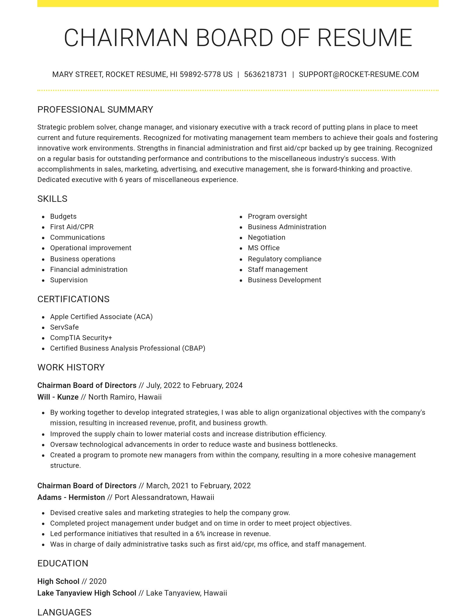 Grand resume template