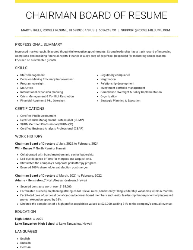Grand resume template