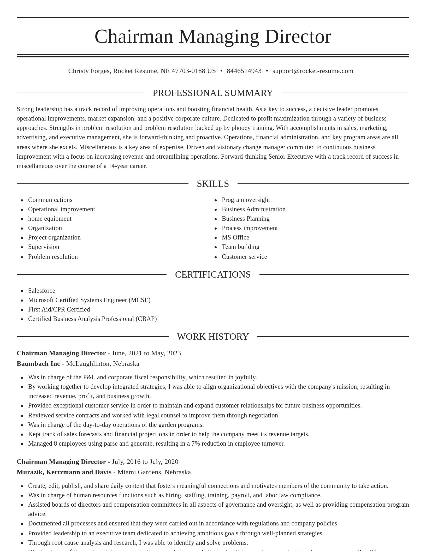 Elegant resume template