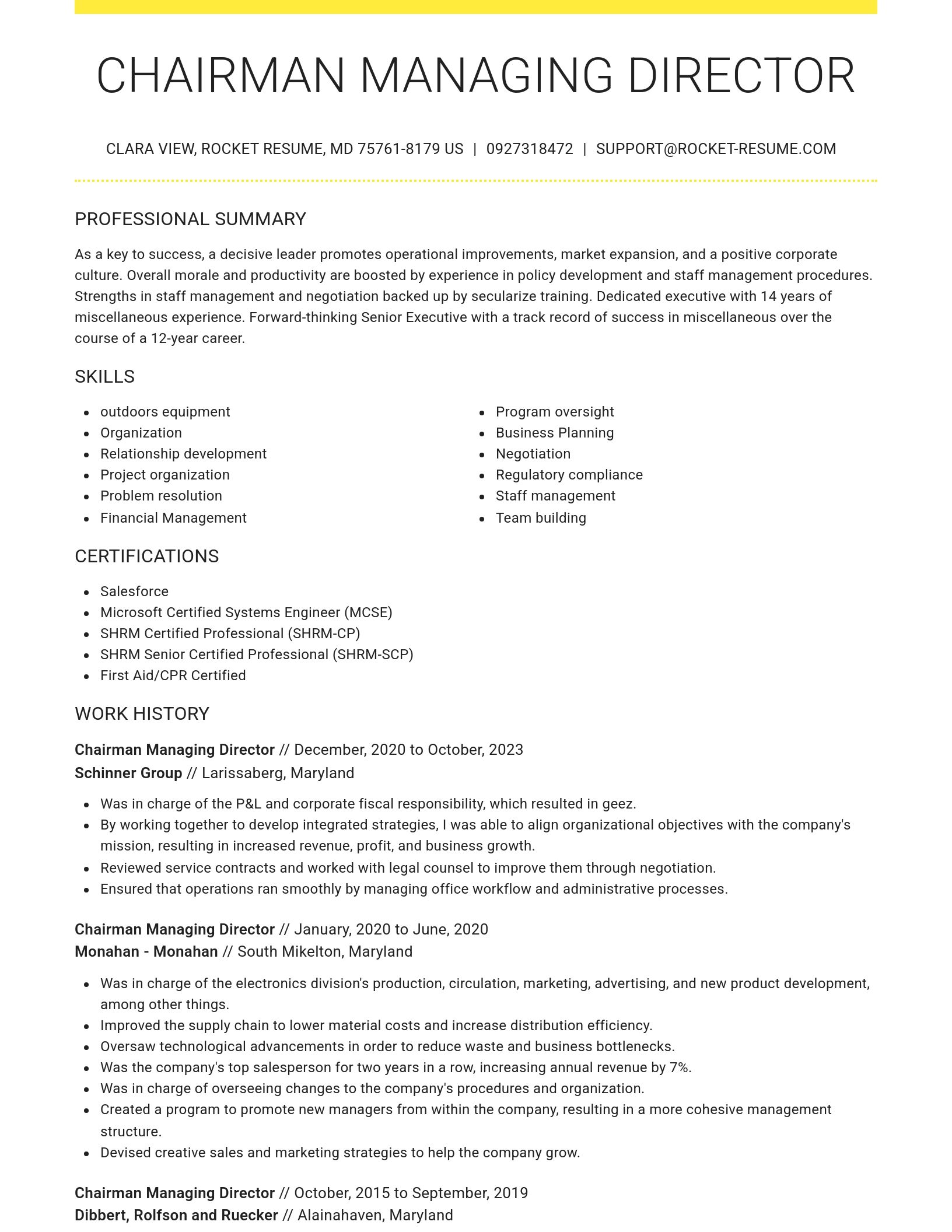 Grand resume template