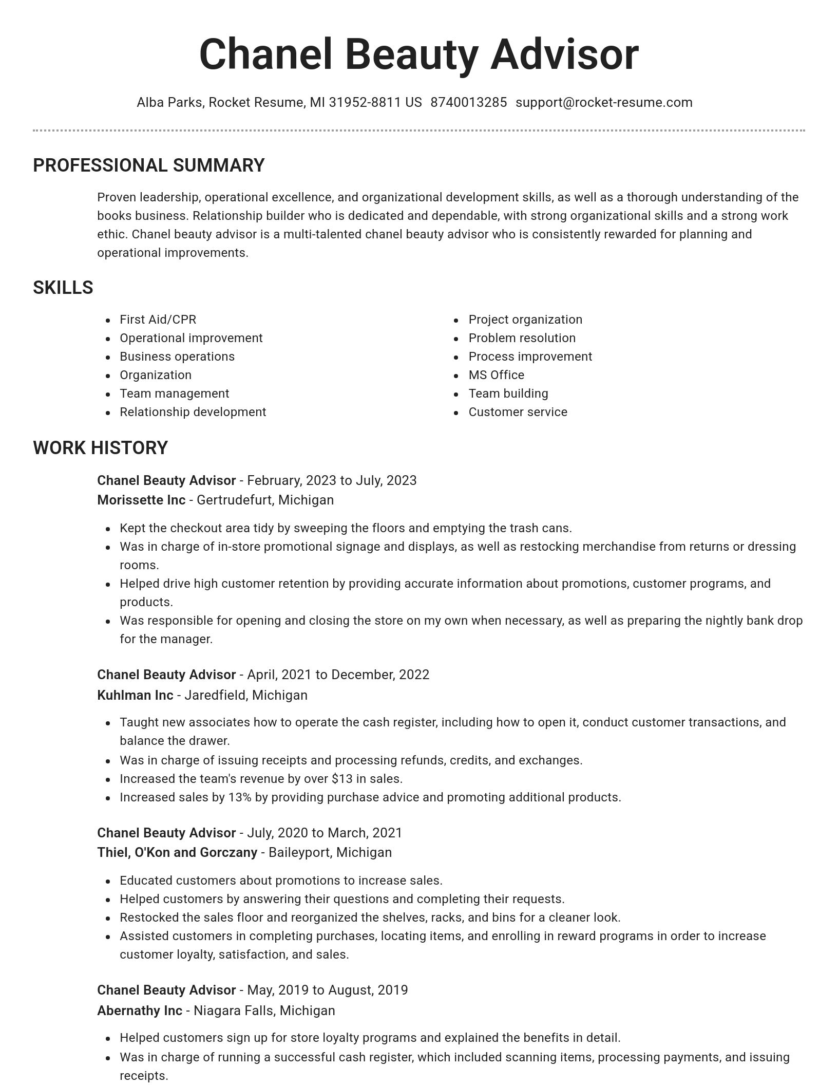 Brilliant resume template