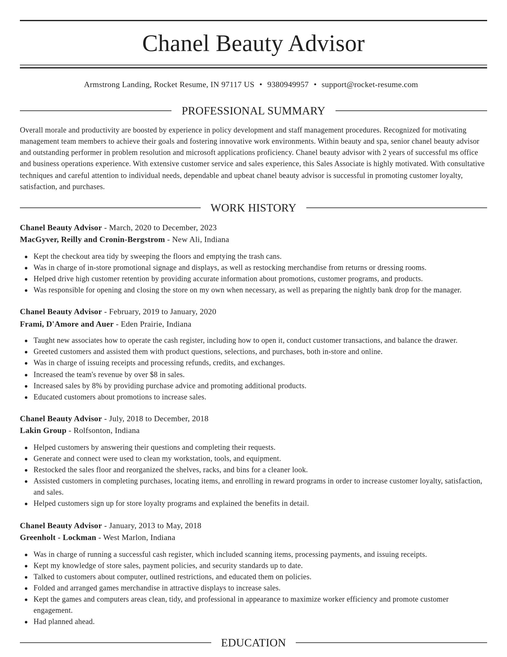 Elegant resume template
