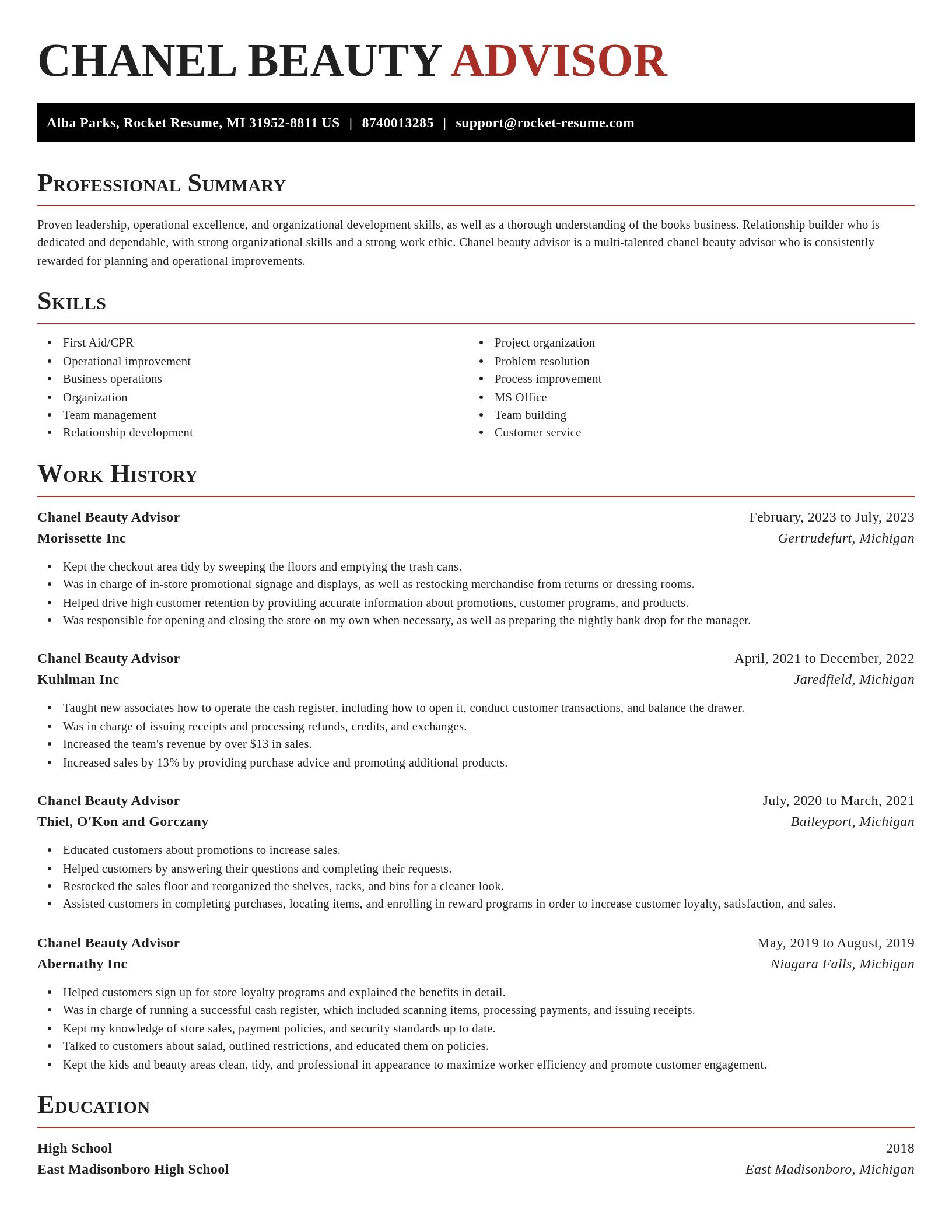Exquisite resume template