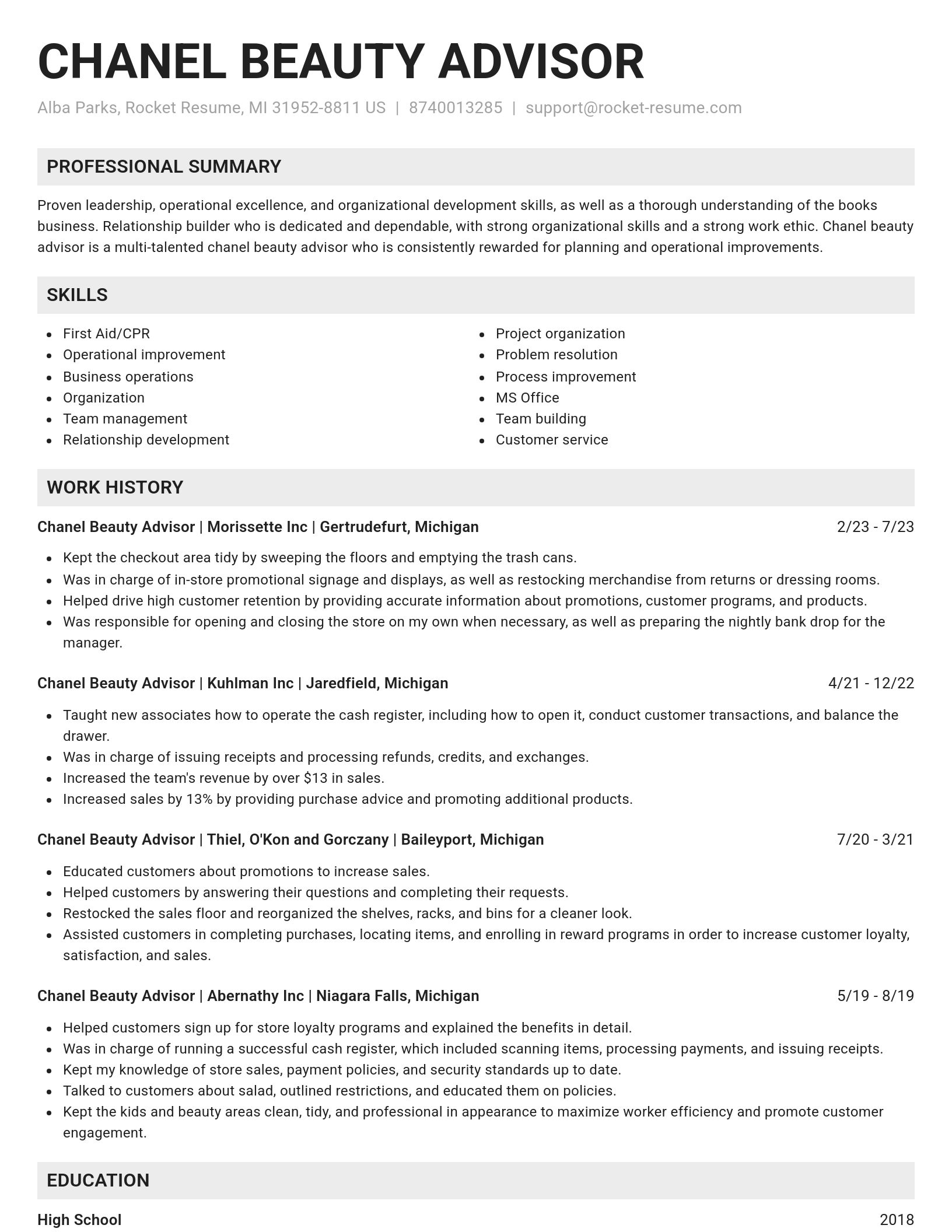 Genius resume template