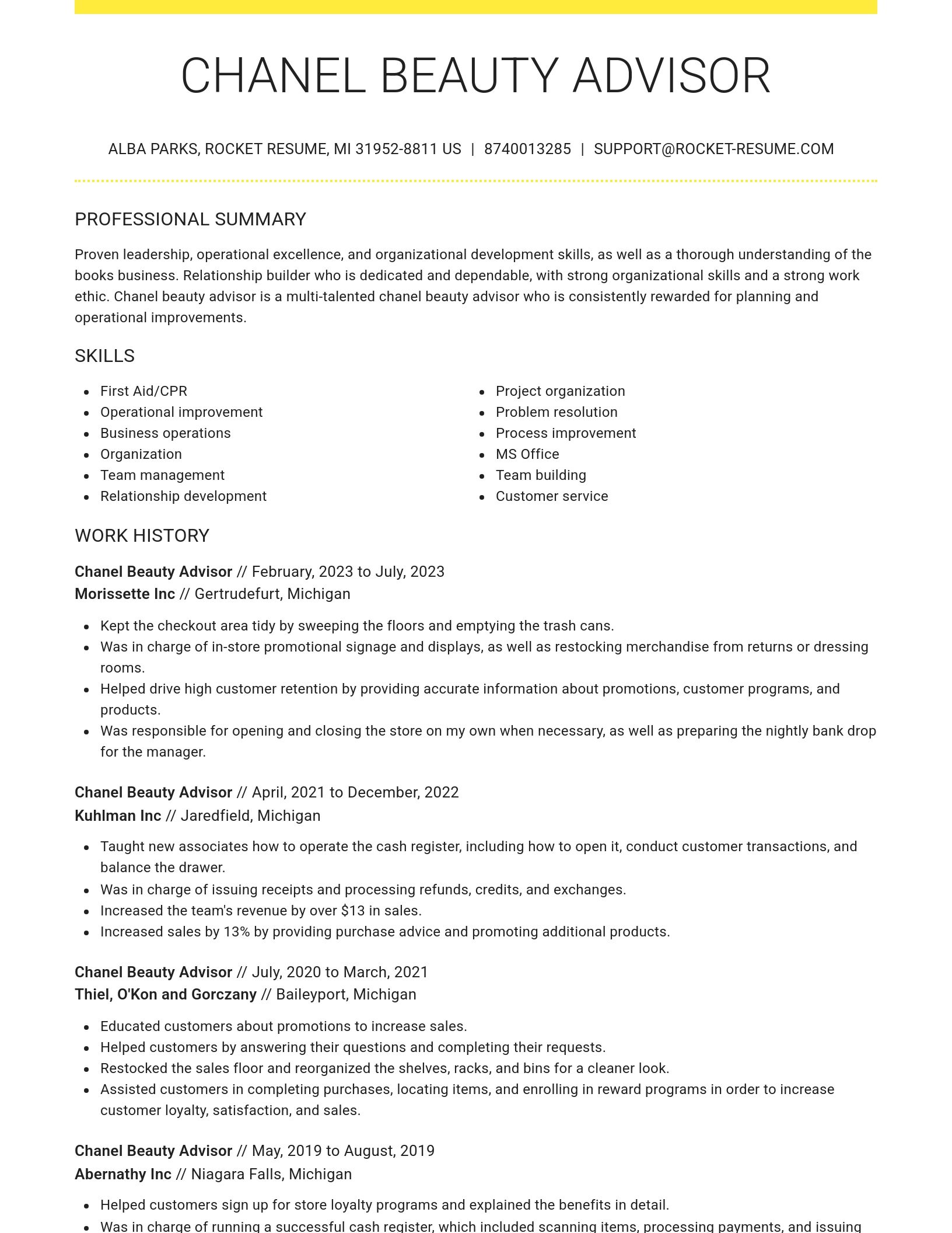 Grand resume template